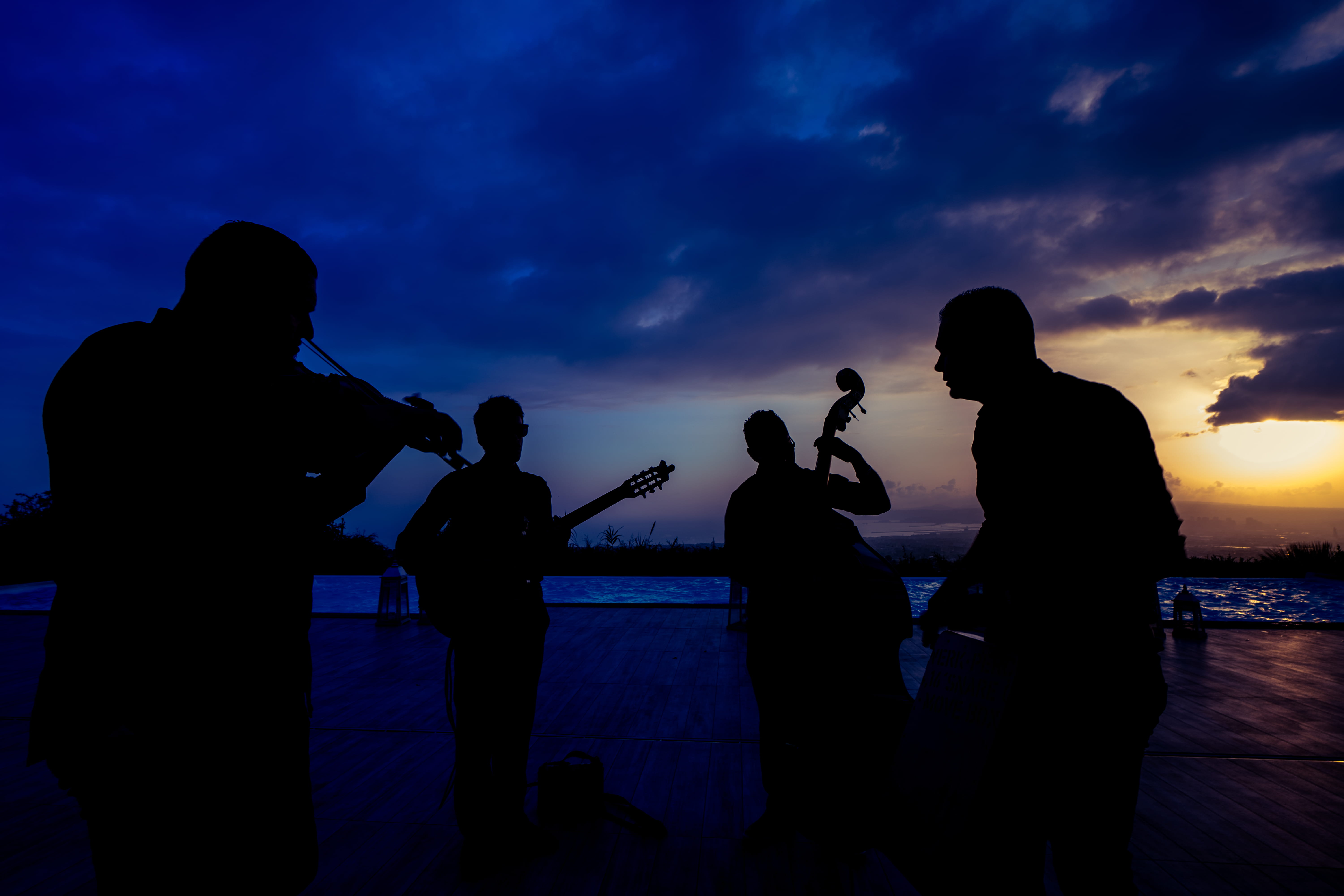 wedding service, water, outdoors, people, sunset music, villa andrea di isernia eventi, wedding, cloud - sky, silhouette, men, sky, sunset, ercolano, standing, HD Wallpaper