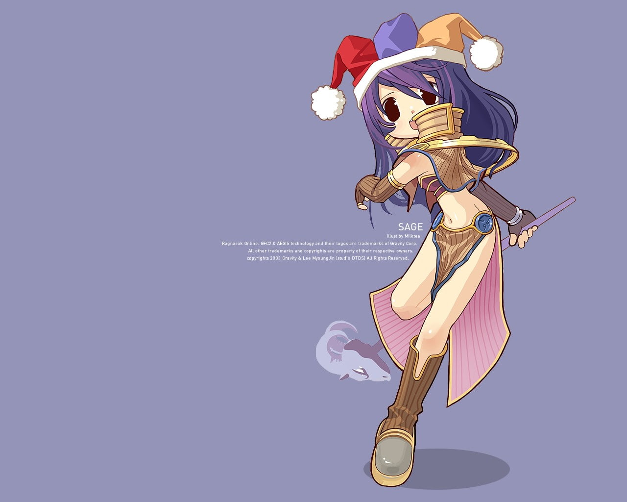 blue, Warpportal, musical instrument, playing, holding, music, artist, weapon, creativity, Ragnarok Online, nature, 720P, side view, studio shot, string instrument, HD Wallpaper