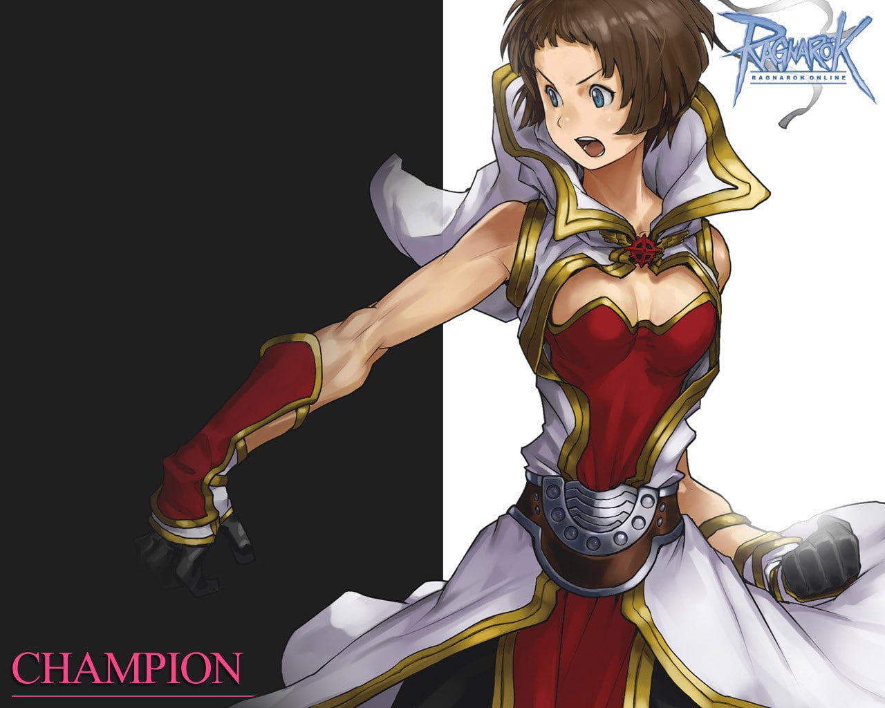 Ragnarok Online, red, beautiful woman, one person, multi colored, front view, 720P, indoors, fashion, lifestyles, Warpportal, studio shot, women, clothing, HD Wallpaper