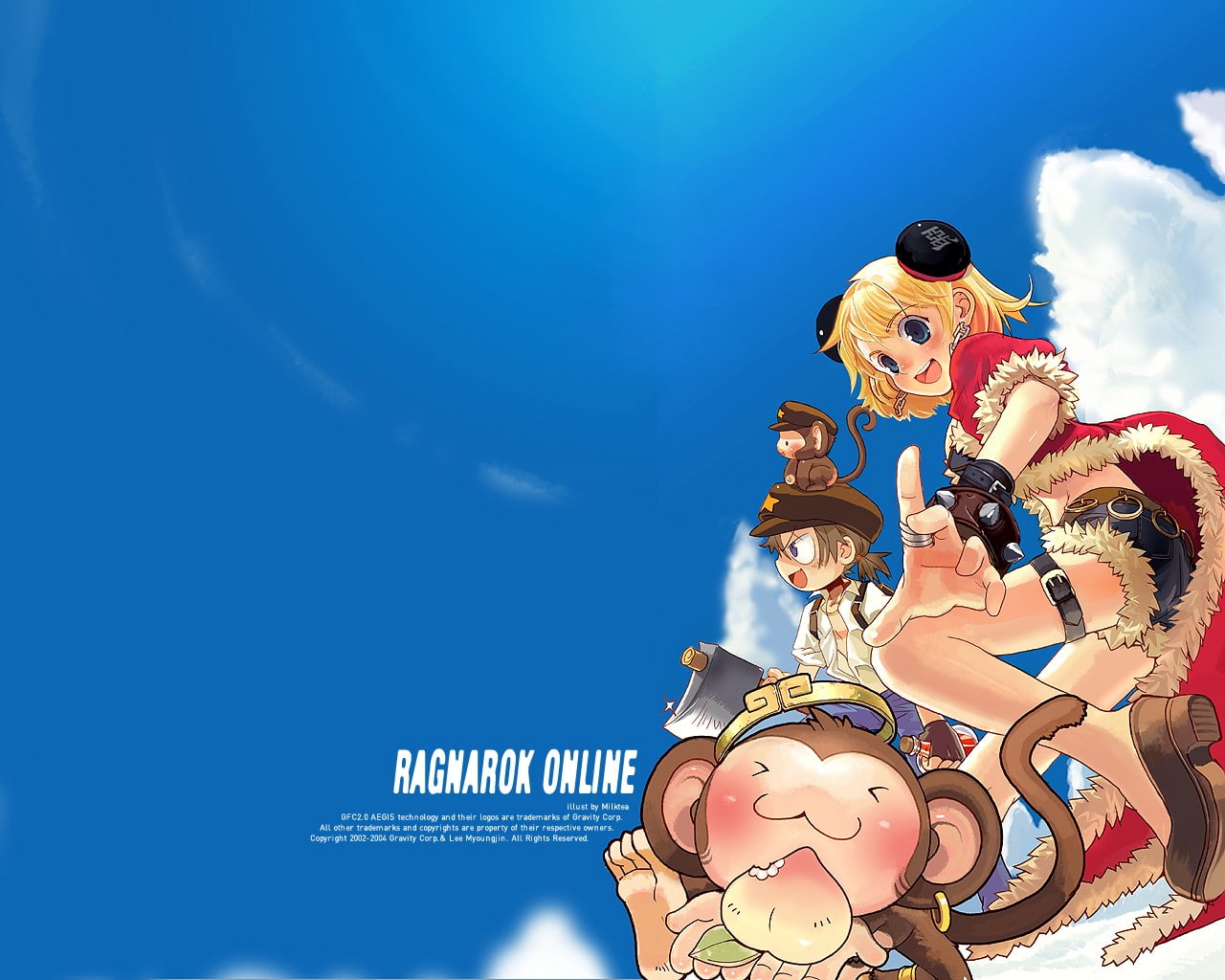 belief, cloud - sky, female likeness, craft, no people, Ragnarok Online, architecture, creativity, blue, male likeness, 720P, low angle view, representation, HD Wallpaper