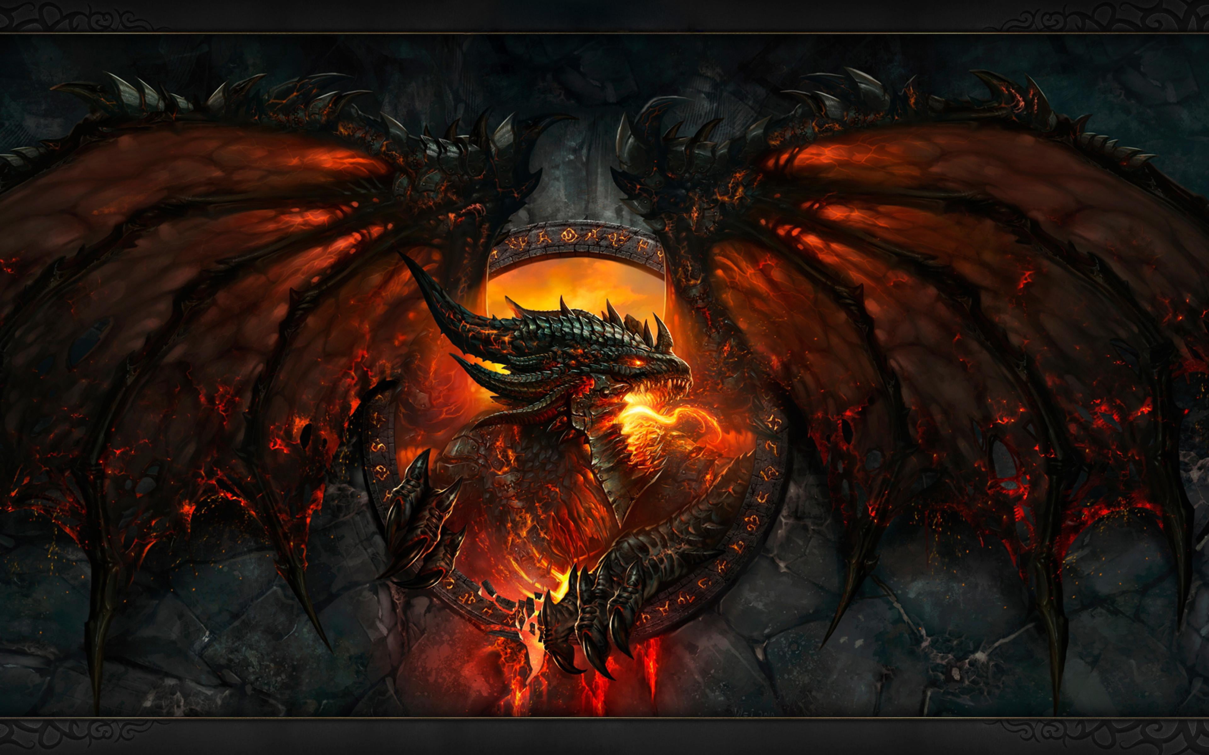 environment, close-up, epic, beauty in nature, video, illuminated, game, heat - temperature, textured, deathwing, world, lava, indoors, dragon, geology, HD Wallpaper