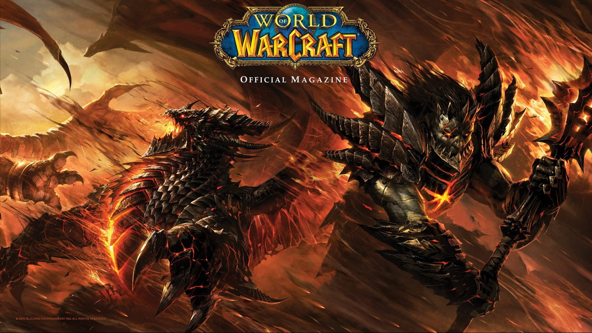 wings, art, world, world of warcraft, games, warcraft, video, fire, x, deathwing, hd, 1080P, HD Wallpaper