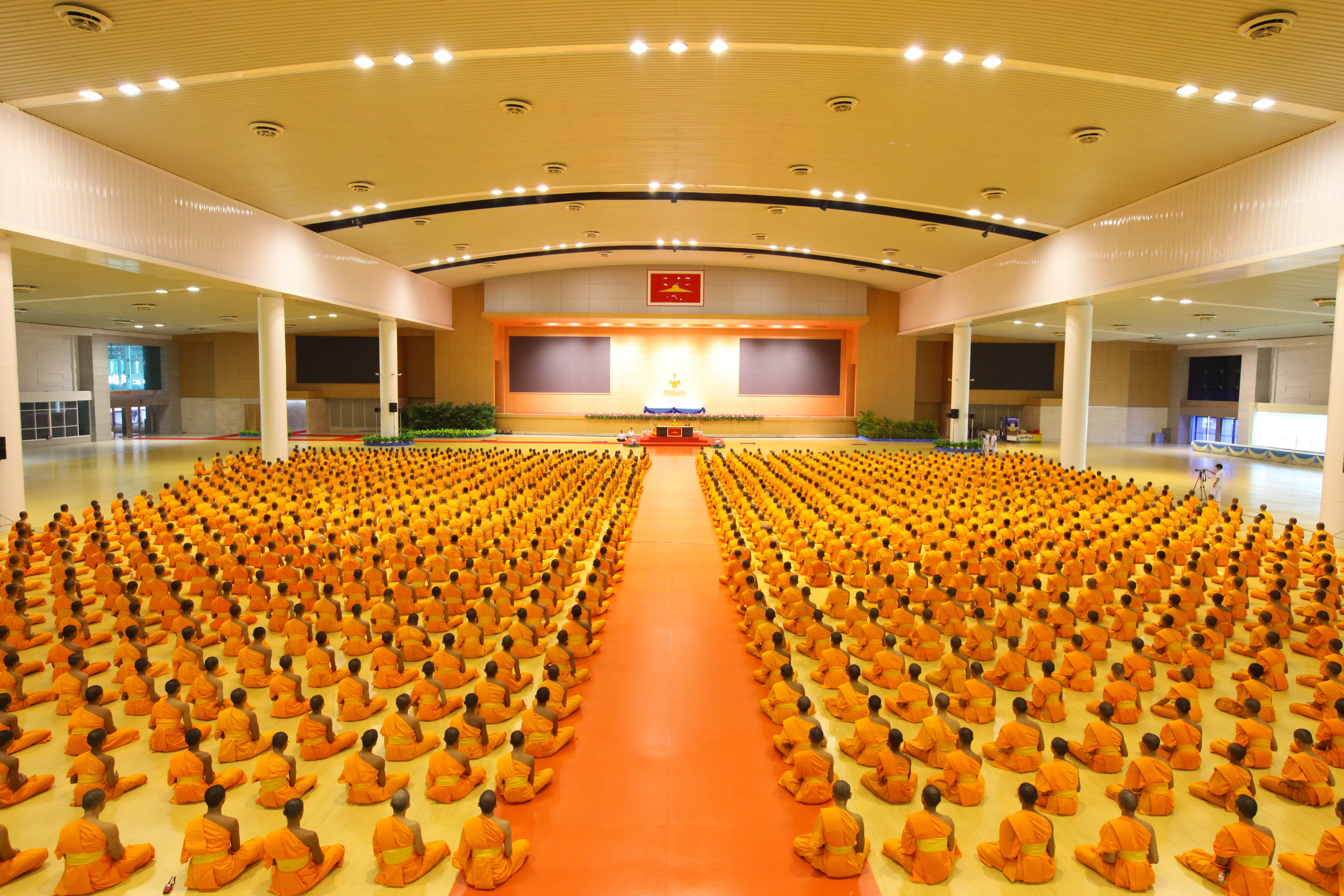 large group of objects, buddhists, million, budhas, illuminated, more than, sitting, in a row, no people, absence, phra dhammakaya, people, 5K, prayer, HD Wallpaper