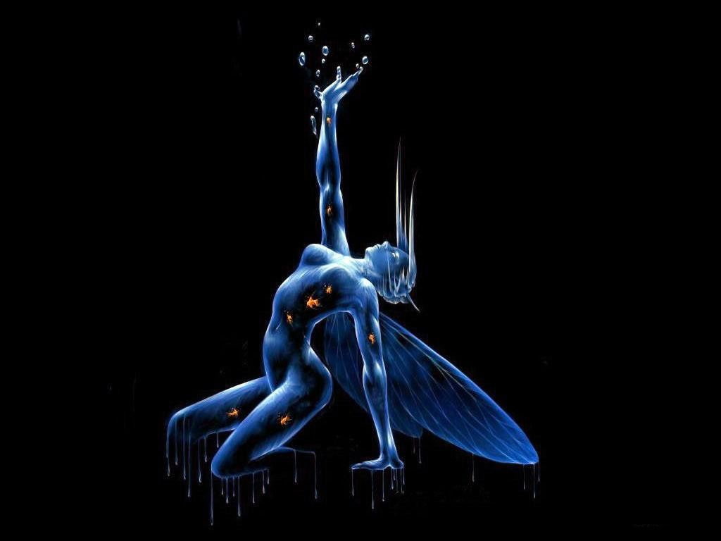 hd, Abstract, art, d, fairy, fantasy, 480P, Blue, 3D, HD Wallpaper