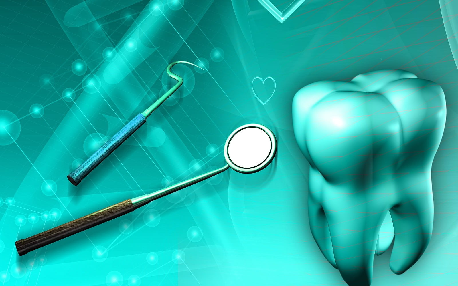glowing, indoors, pattern, teeth, healthcare and medicine, still life, tray, 720P, lighting equipment, turquoise colored, medical equipment, surgical equipment, HD Wallpaper