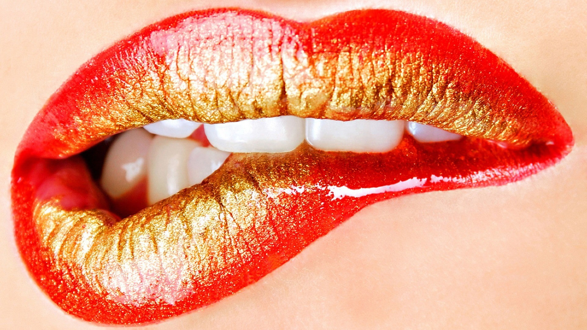 human face, fashion, mouth open, red, close-up, closeup, human mouth, shiny, desire, juicy lips, human teeth, adult, studio shot, beautiful woman, make-up, HD Wallpaper