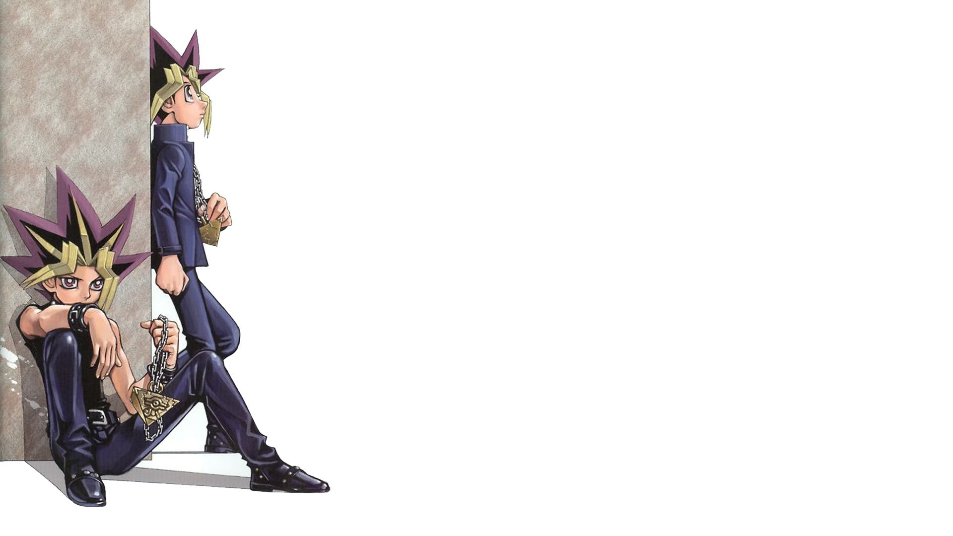 celebration, full length, men, 1080P, white background, representation, yu gi oh yugi moto, business, business person, copy space, creativity, studio shot, HD Wallpaper