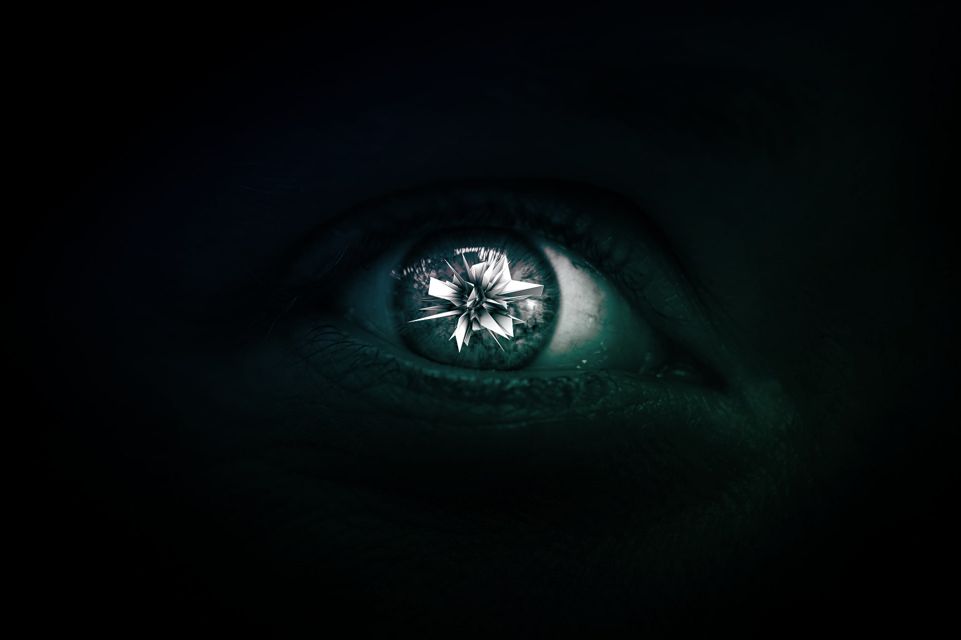 1080P, Dark, 3d, Cinema 4D, eyes, HD Wallpaper