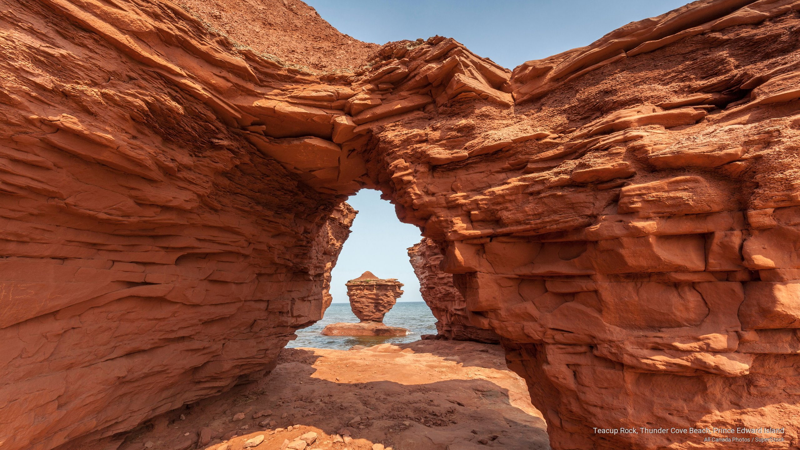 teacup, rock, thunder, island, 2K, edward, cove, beach, prince, North America, HD Wallpaper