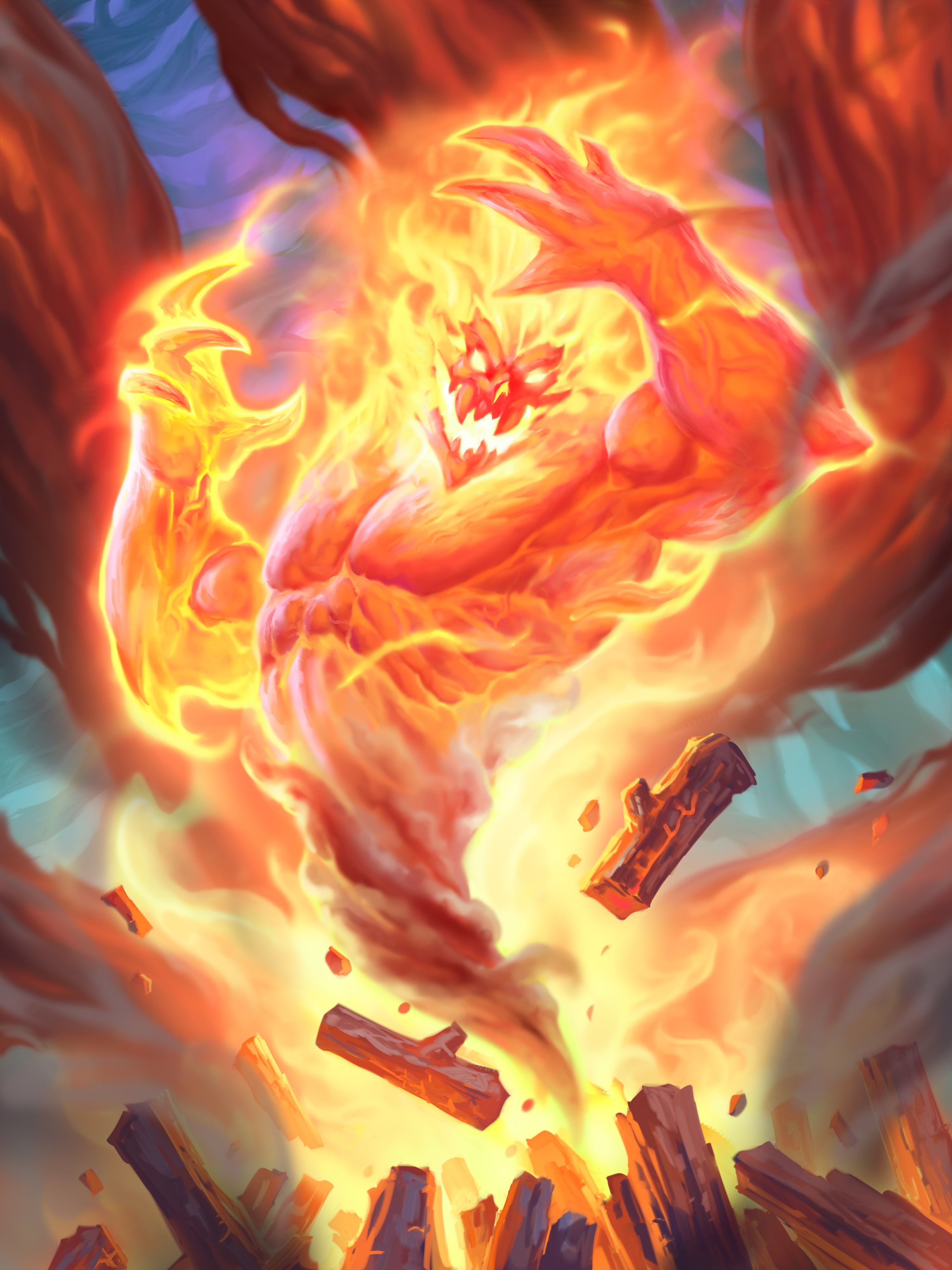 backgrounds, the witchwood, Hearthstone, chaos, abstract, pattern, burning, fire, 4K, nature, multi colored, motion, red, water, flame, close-up, orange color, Phone HD Wallpaper
