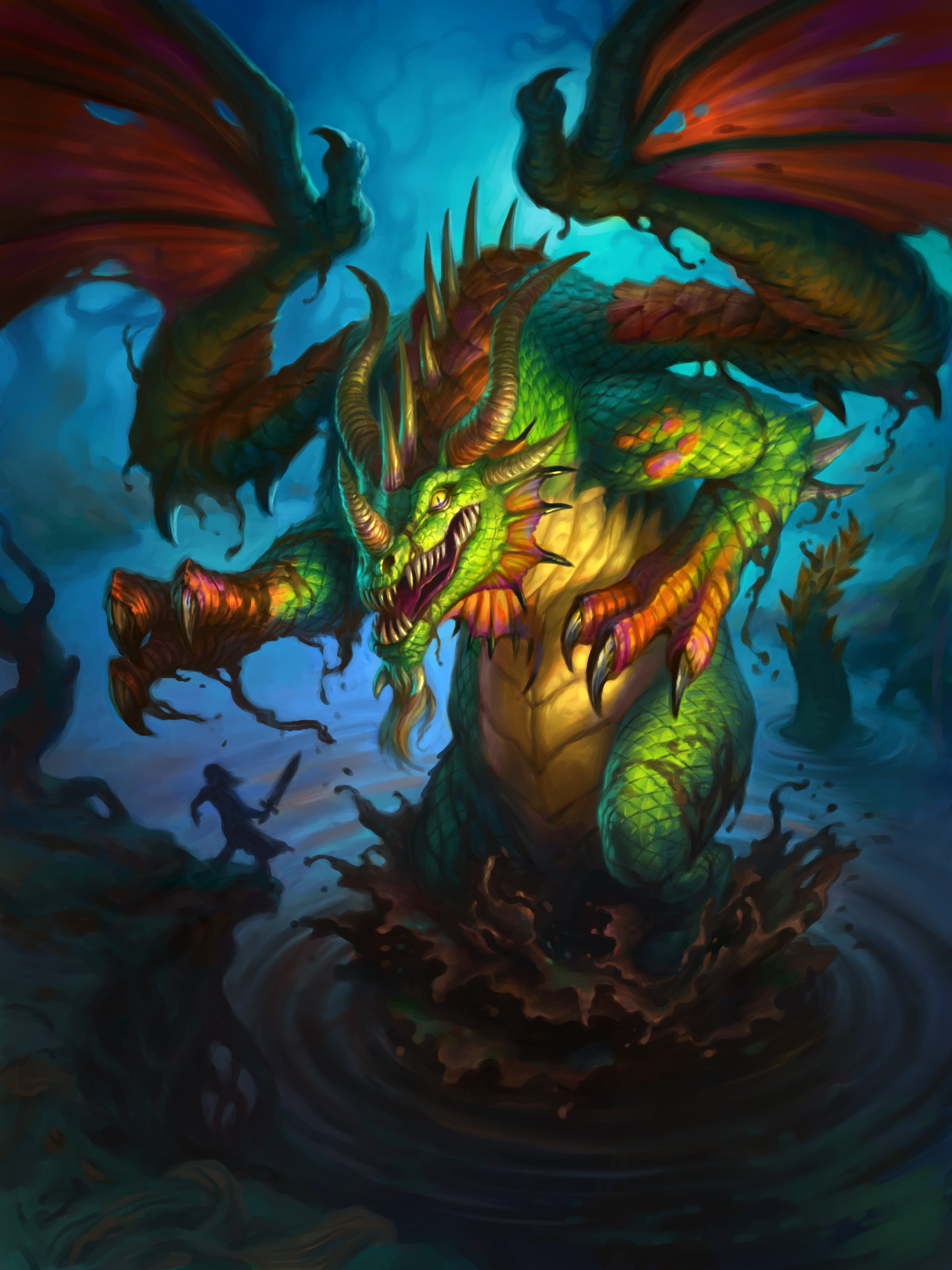undersea, multi colored, close-up, 4K, sea life, sea, Hearthstone: Heroes of Warcraft, marine, the witchwood, invertebrate, animal, outdoors, animal wildlife, Phone HD Wallpaper
