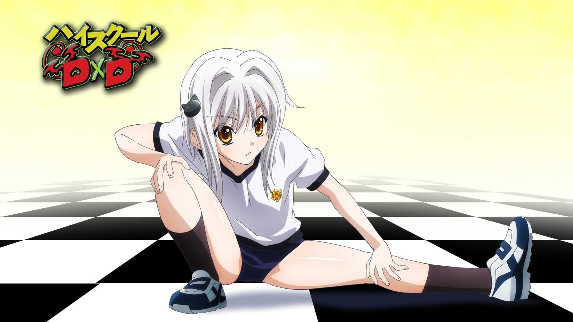casual clothing, full length, Highschool DxD, women, child, lifestyles, hairstyle, costume, standing, representation, Toujou Koneko, anime girls, front view, HD Wallpaper