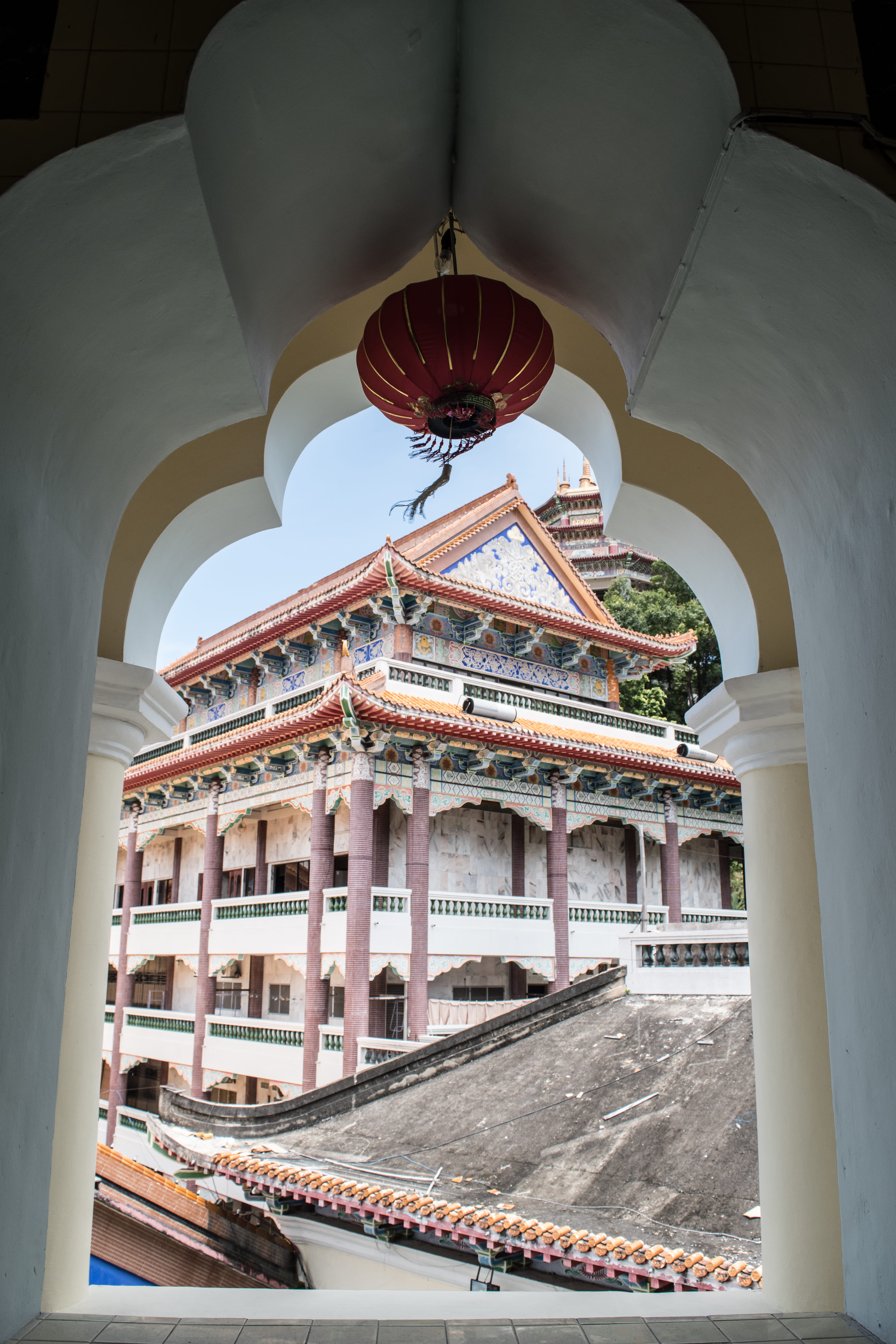 pulau penang, air itam, nature, architecture, courtyard, georgetown, outdoors, arch, belief, chinese lantern, built structure, roof, building, asian, malaysia, Phone HD Wallpaper