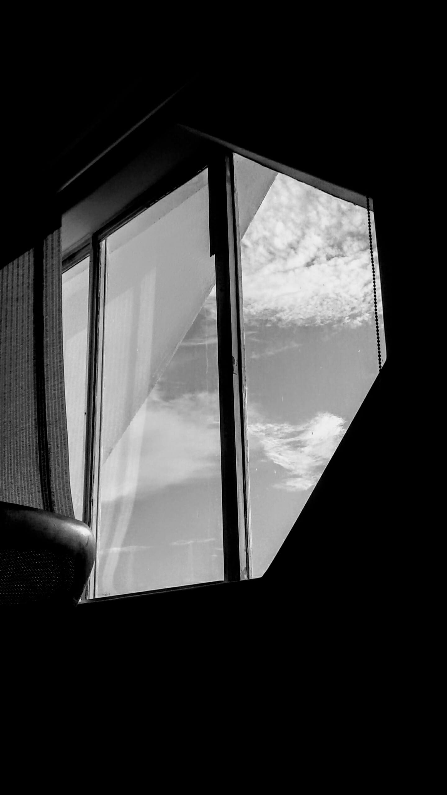 building, window to the world, geometric shape, world, india, window frame, no people, black space, indoors, glass - material, close-up, 2K, mumbai, black and white photogrpahy, Phone HD Wallpaper