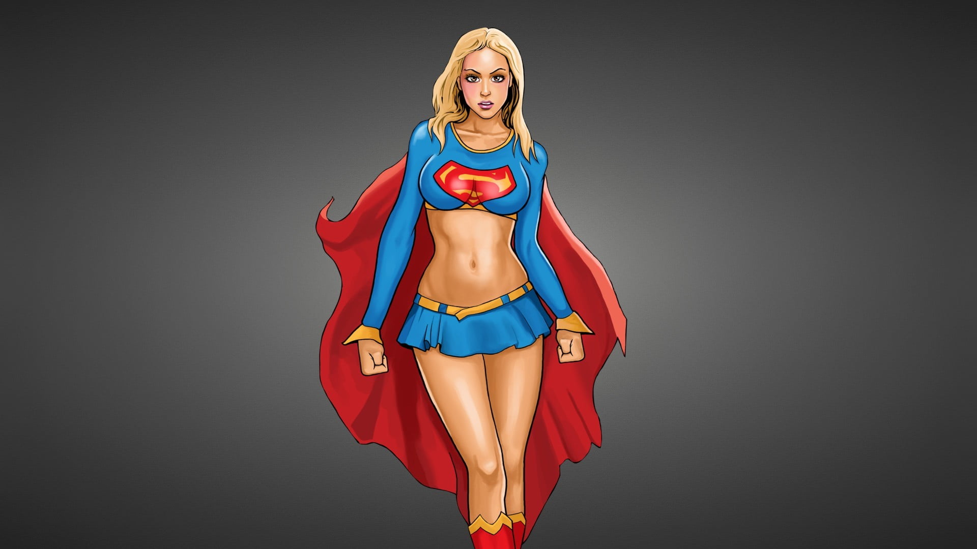  super, indoors, scarf, women, portrait, clothing, fashion model, 1080P, digital, adult, beauty, studio shot, Supergirl, young adult, fashion, HD Wallpaper