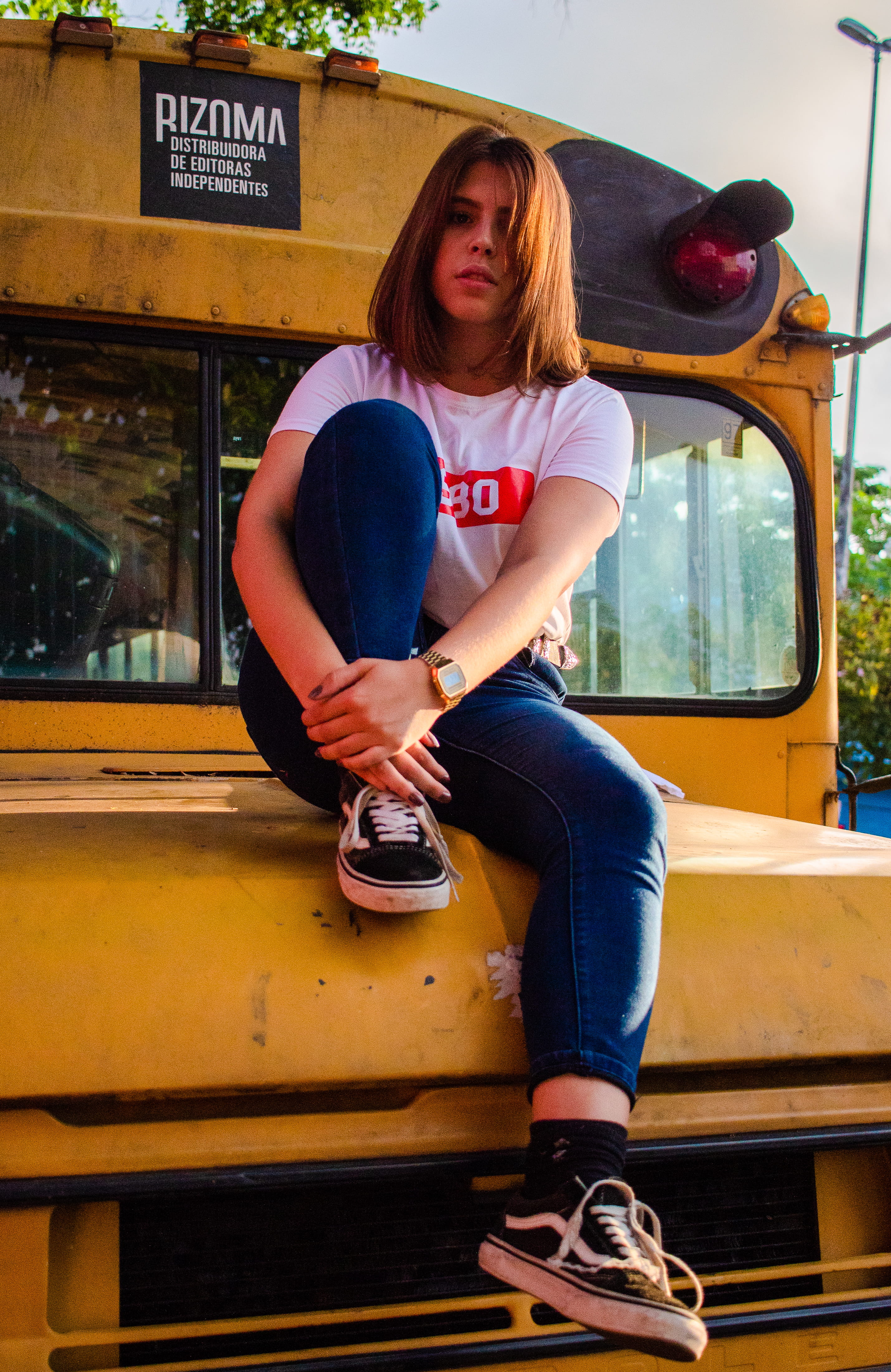 long hair, photoshoot, daylight, hairstyle, casual clothing, shoe, land vehicle, legs, females, car, beautiful, t, teenager, recreation, casual, real people, Phone HD Wallpaper