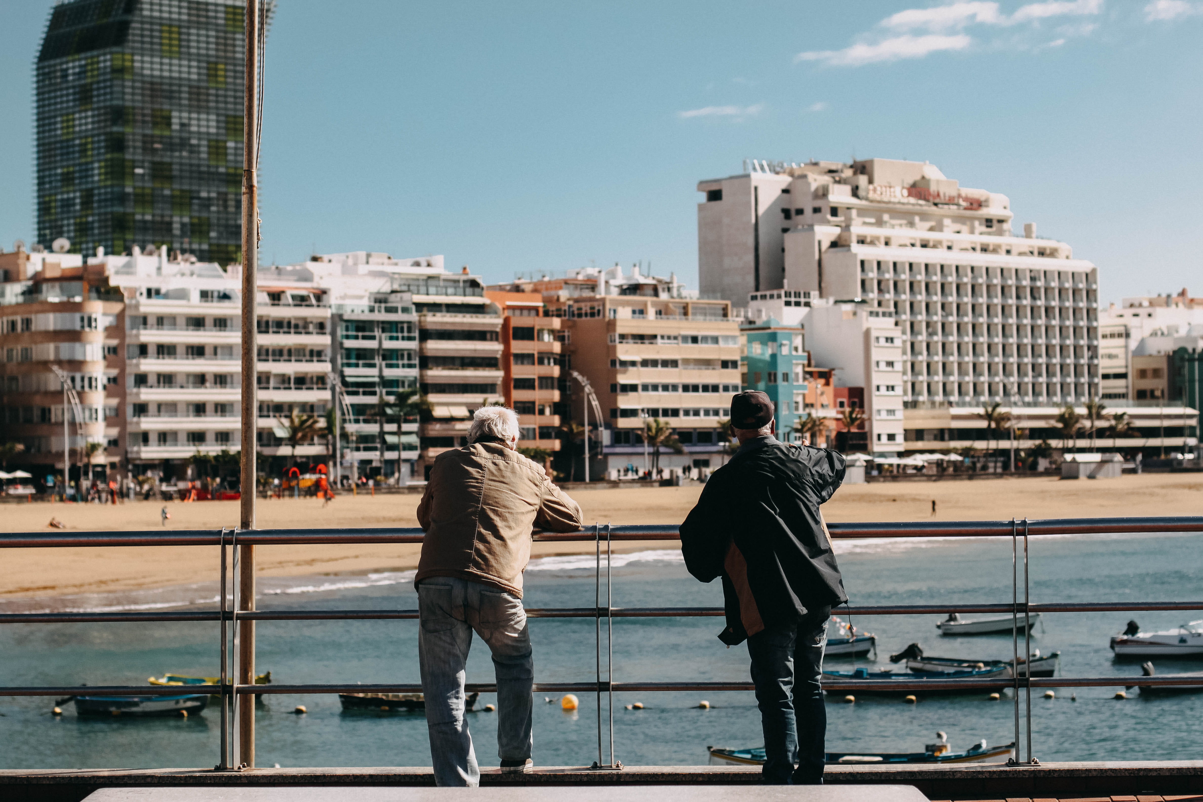 men, cityscape, lifestyles, city, architecture, leisure activities, town square, transportation, plaza, spain, rails, 4K, mode of transportation, incidental people, HD Wallpaper