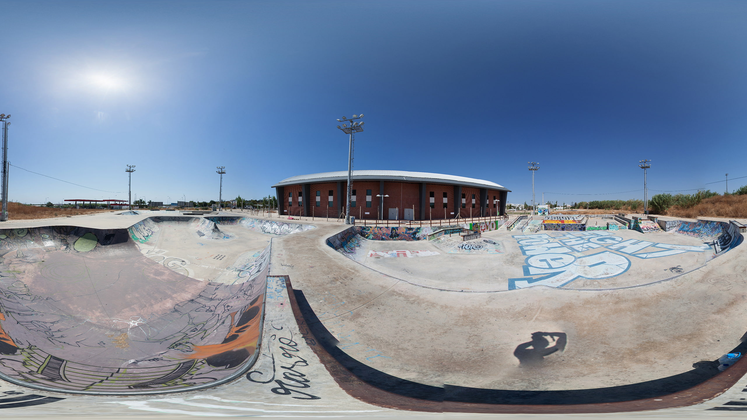 park, sunlight, skateboarding, skate, 2K, skating, sports, hd, fisheye, HD Wallpaper