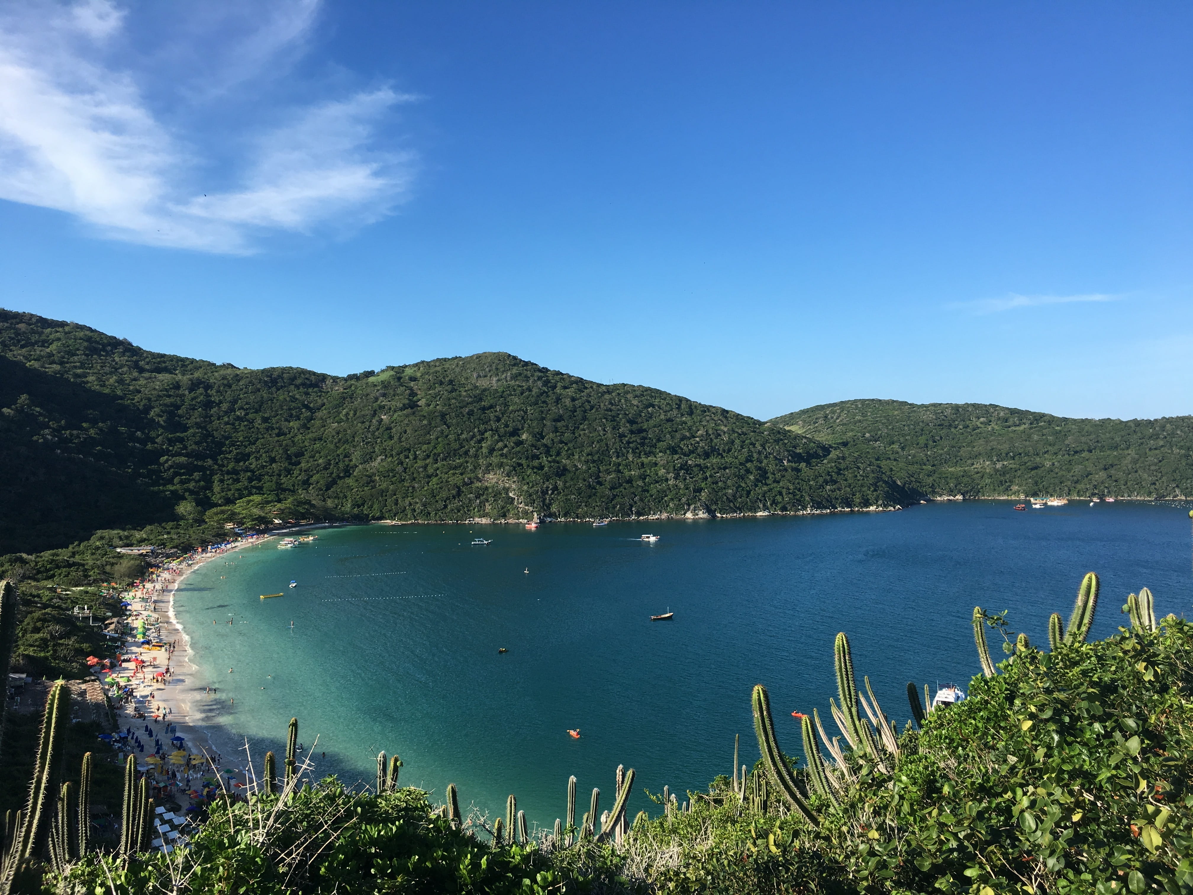 travel destinations, beauty in nature, 4K, mar, mountain, Beach, mountain range, lake, landscape, scenics, nature, plant, Arraial Do Cabo, outdoors, sky, HD Wallpaper