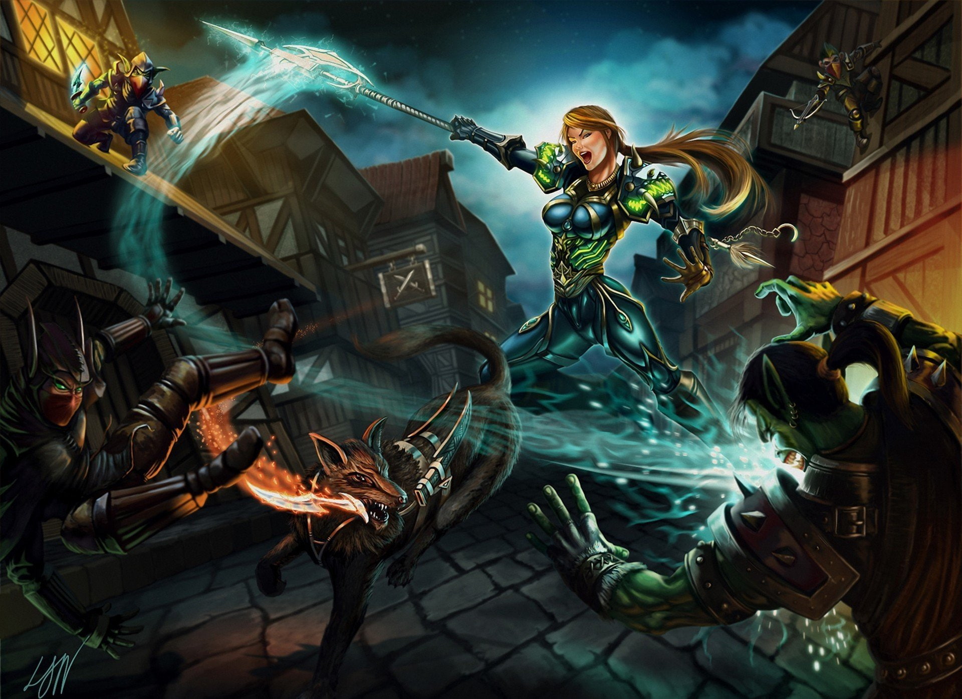 warcraft, night, hunter, orc, 1080P, elves, world, wow, battle, HD Wallpaper