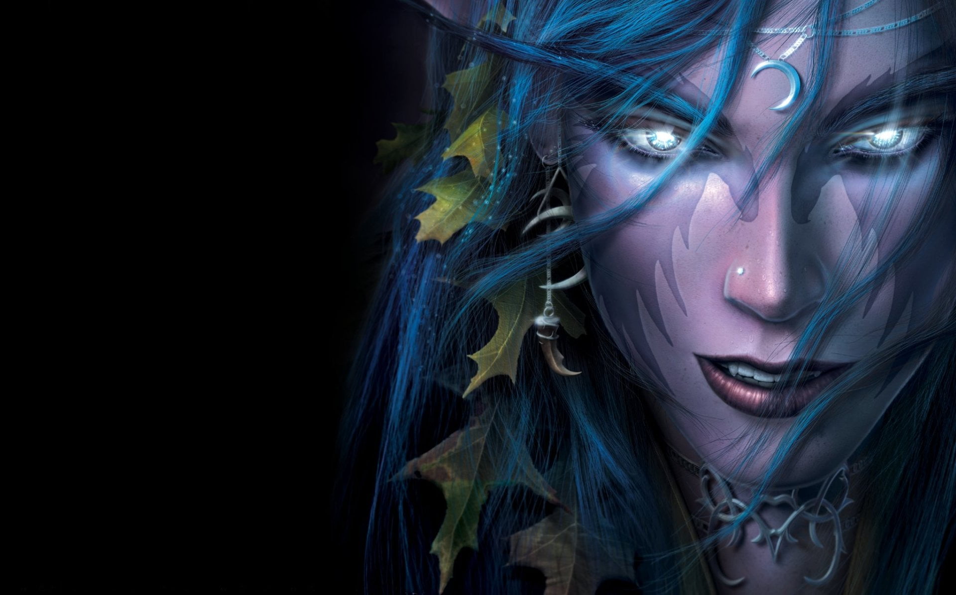 1080P, headshot, teenager, beautiful woman, hair, human face, purple, adult, Warcraft, make-up, women, long hair, body part, human body part, HD Wallpaper