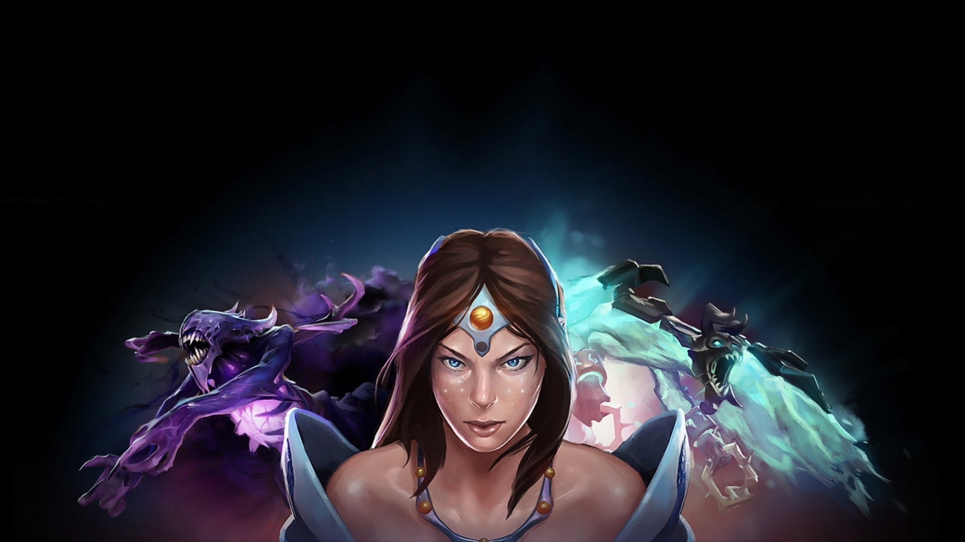 stage, adult, Dota 2, Mirana, beautiful woman, bane, night, Visage, women, portrait, waist up, illuminated, arts culture and entertainment, headshot, young women, HD Wallpaper