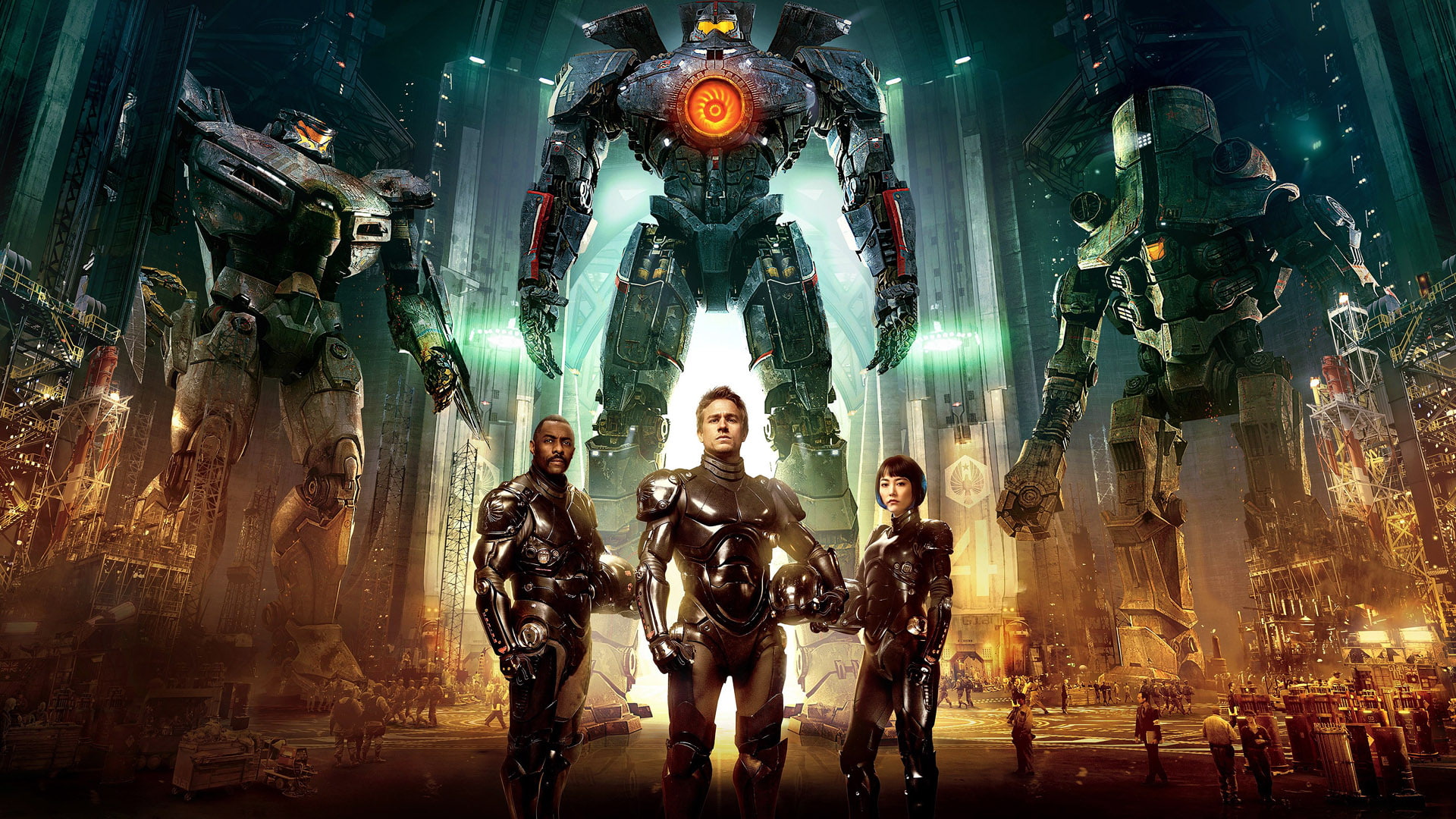 movies, 1080P, hd, robots, charlie, rim, giants, hunnam, pacific, idris, elba, HD Wallpaper