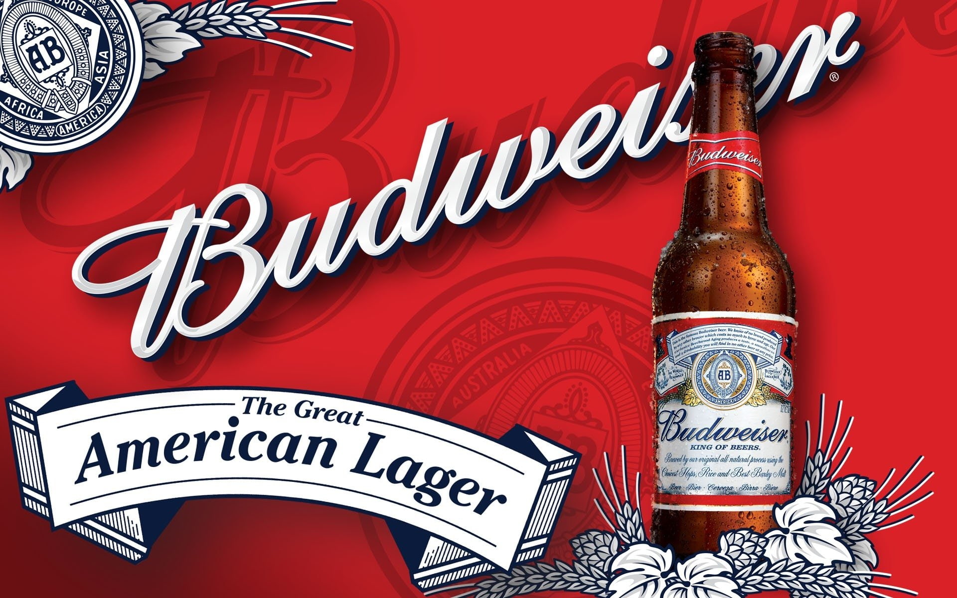 refreshment, event, food and drink, Larger, celebration, healthcare and medicine, bottle, no people, dining, label, Budweiser, sign, container, drink, celebration event, HD Wallpaper