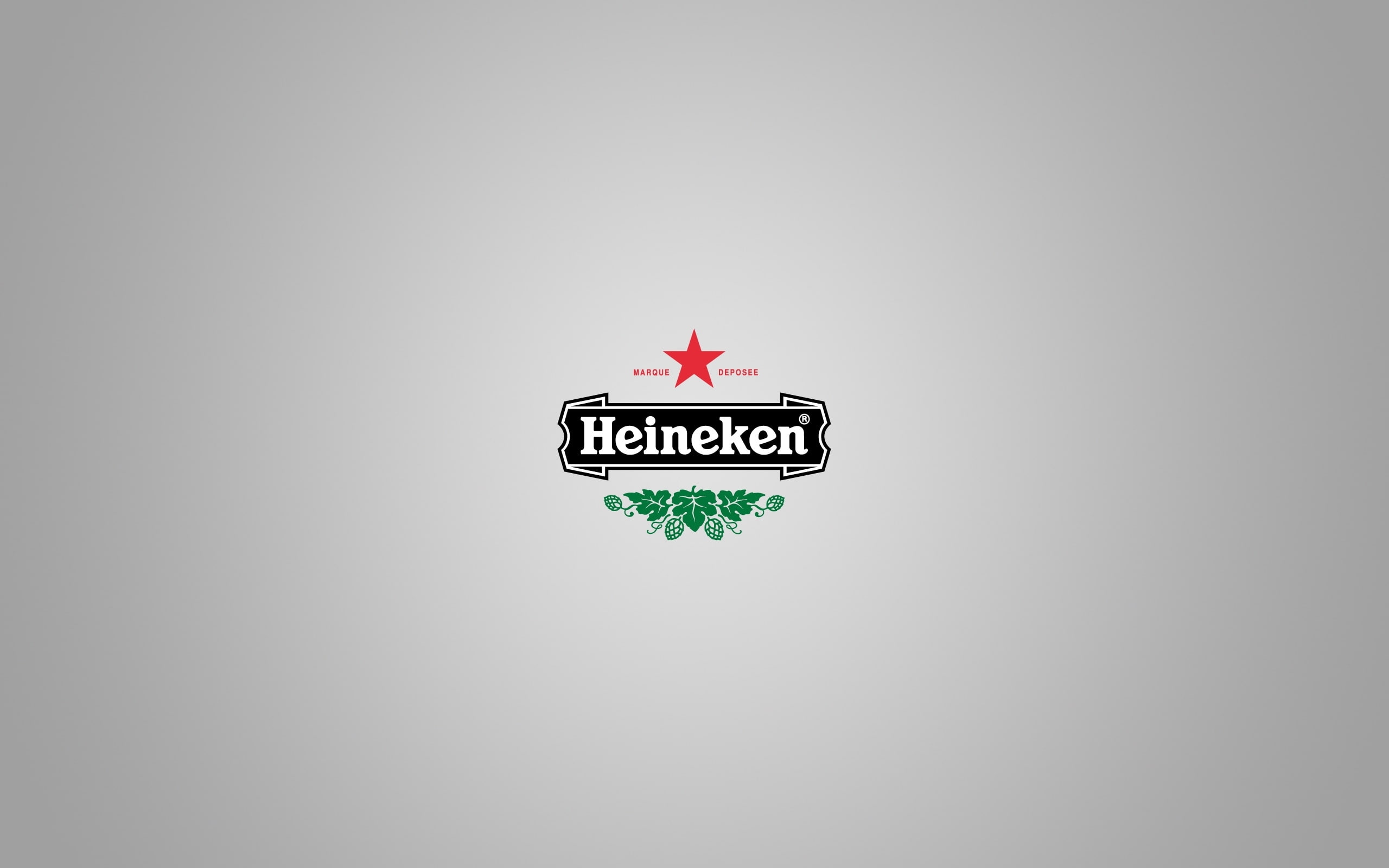 minimalism, 2K, logo, digital art, simple background, beer, Heineken, HD Wallpaper