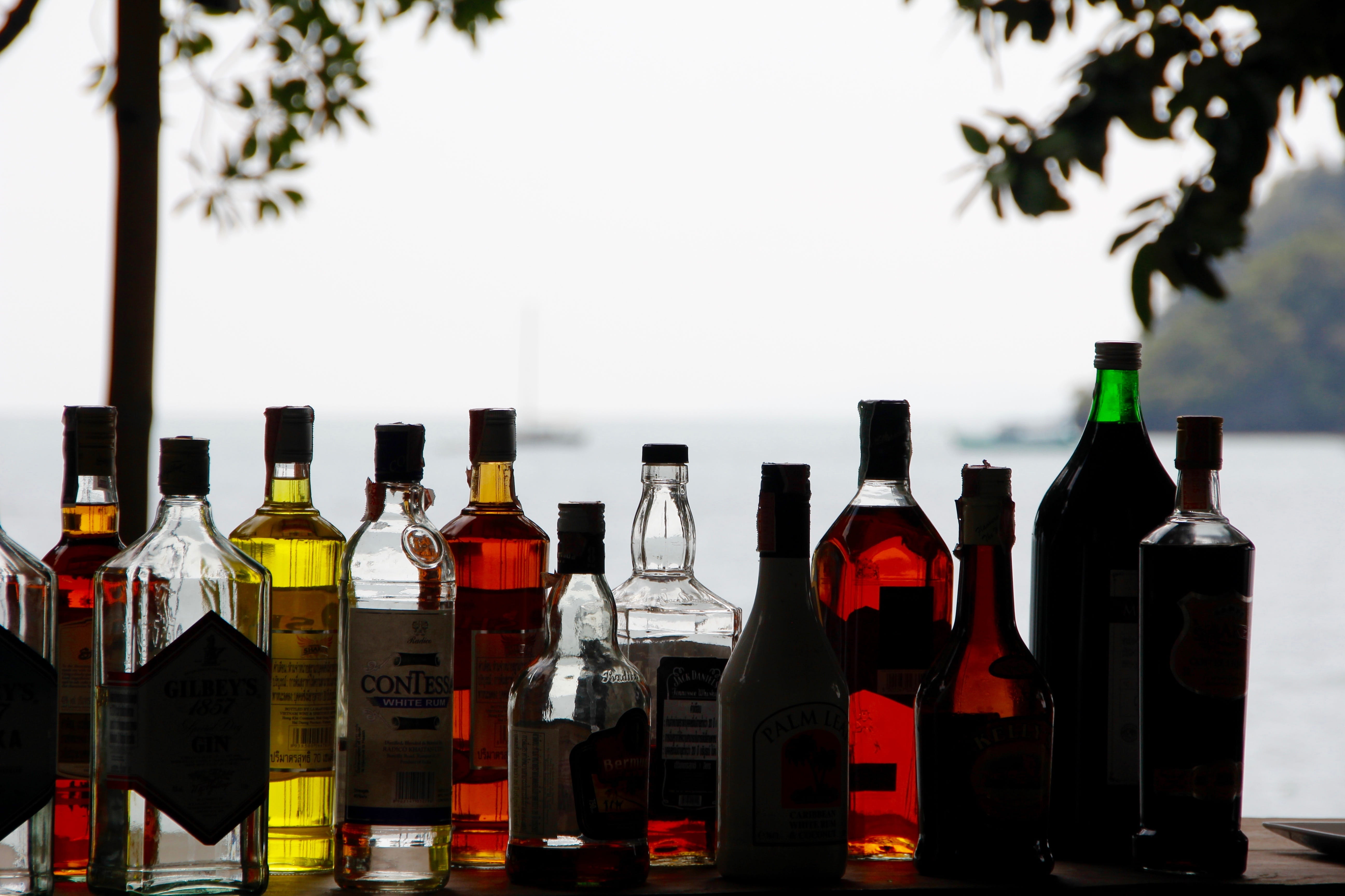 gastronomy, liquor sales, wine, refreshment, fruit spirit, liquid, bottle, alcoholic, deco, kirsch, Bottles, still life, choice, no People, alcoholic beverage, HD Wallpaper