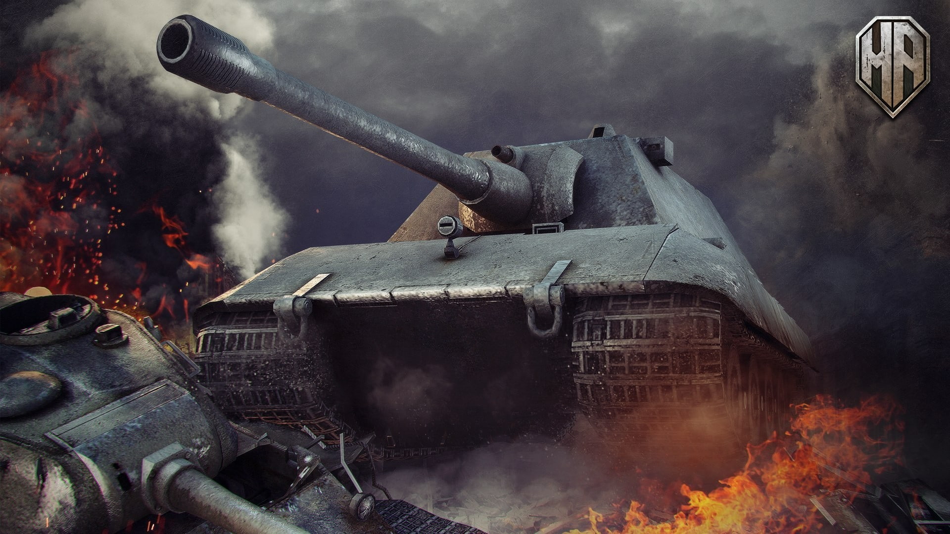 military, aggression, weapon, government, battle, no people, history, 1080P, world of tanks wargaming video games e 100, cannon, conflict, tank, violence, HD Wallpaper