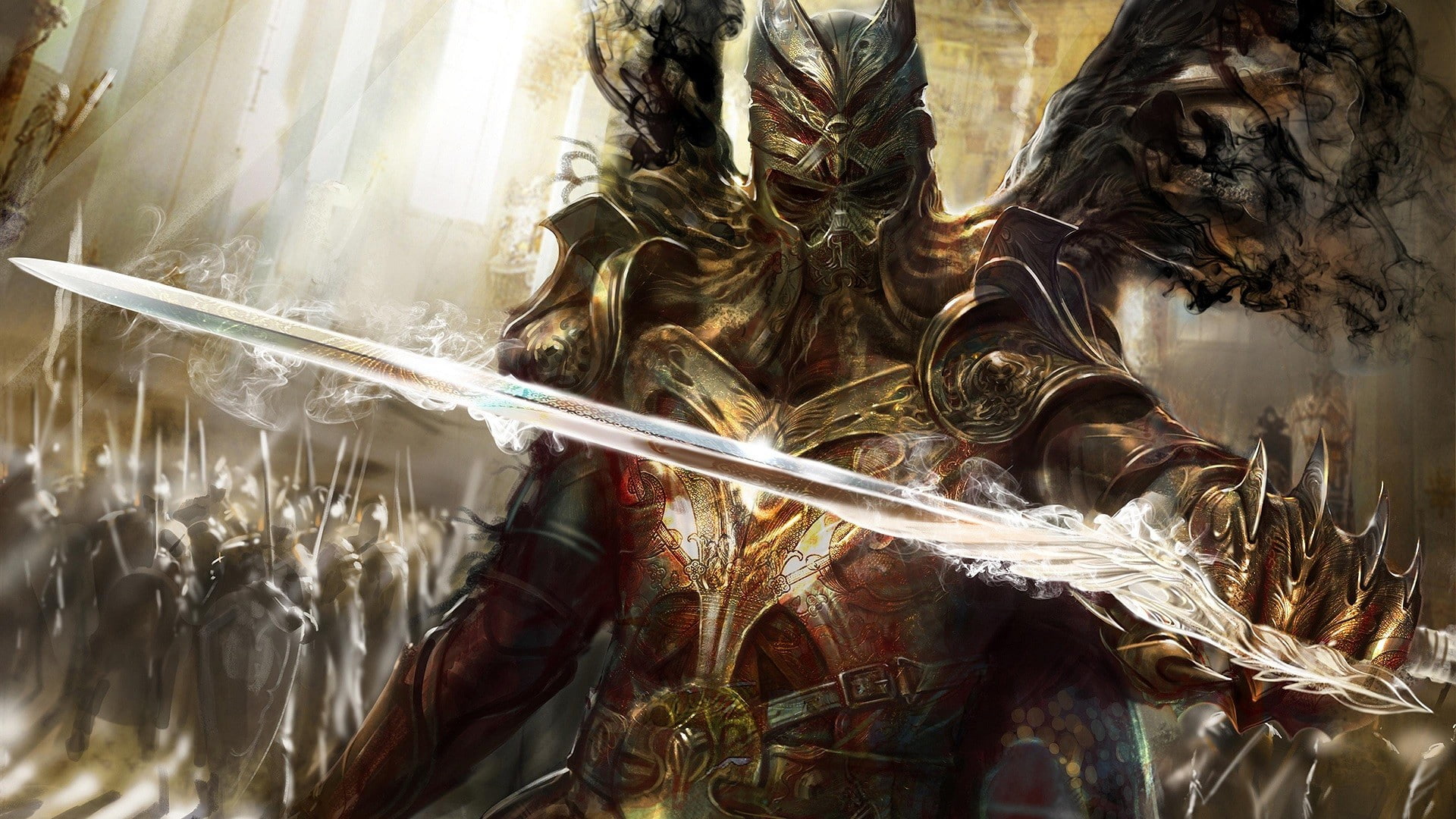 video games, fantasy art, sword, warrior, army, concept art, knight, 1080P, Legend of the Cryptids, HD Wallpaper
