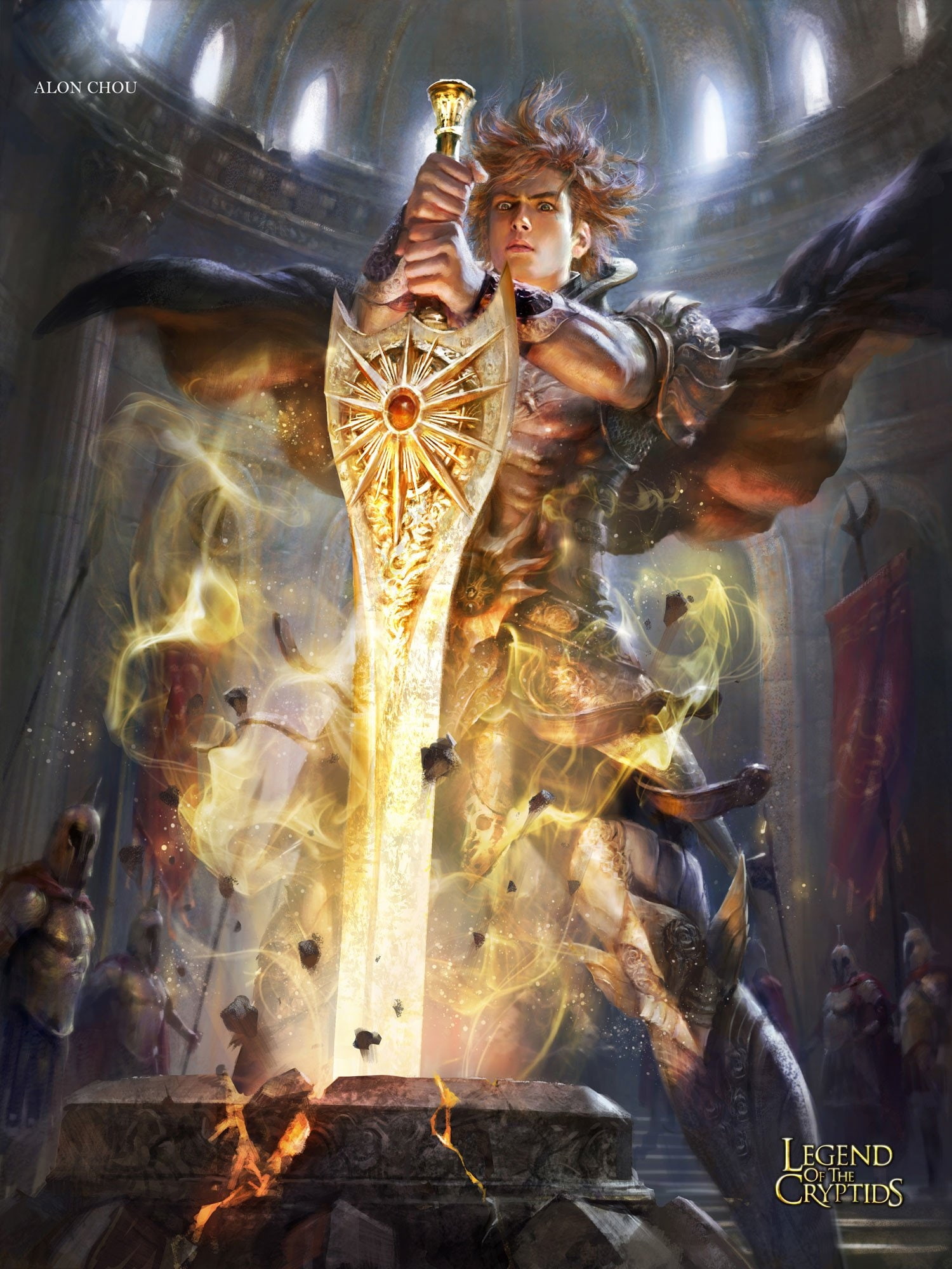 religion, female likeness, arts culture and entertainment, legend of the cryptids, cape, male likeness, 1080P, Games, creativity, architecture, flame, Phone HD Wallpaper