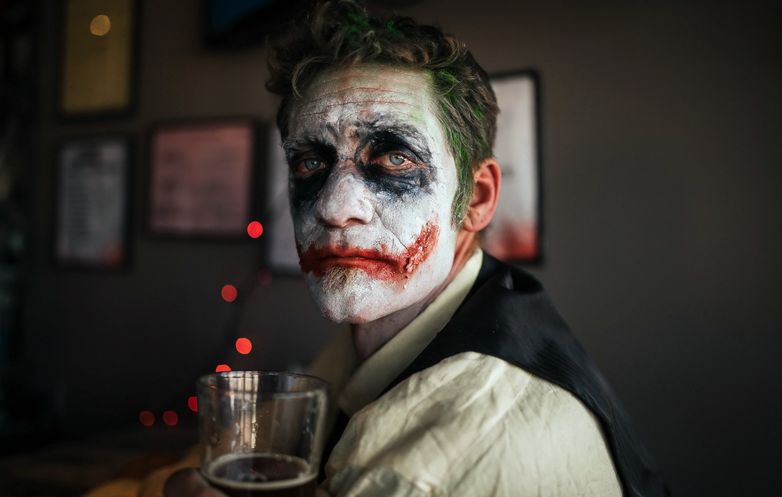 men, Joker, mask, 2K, clowns, sad, HD Wallpaper