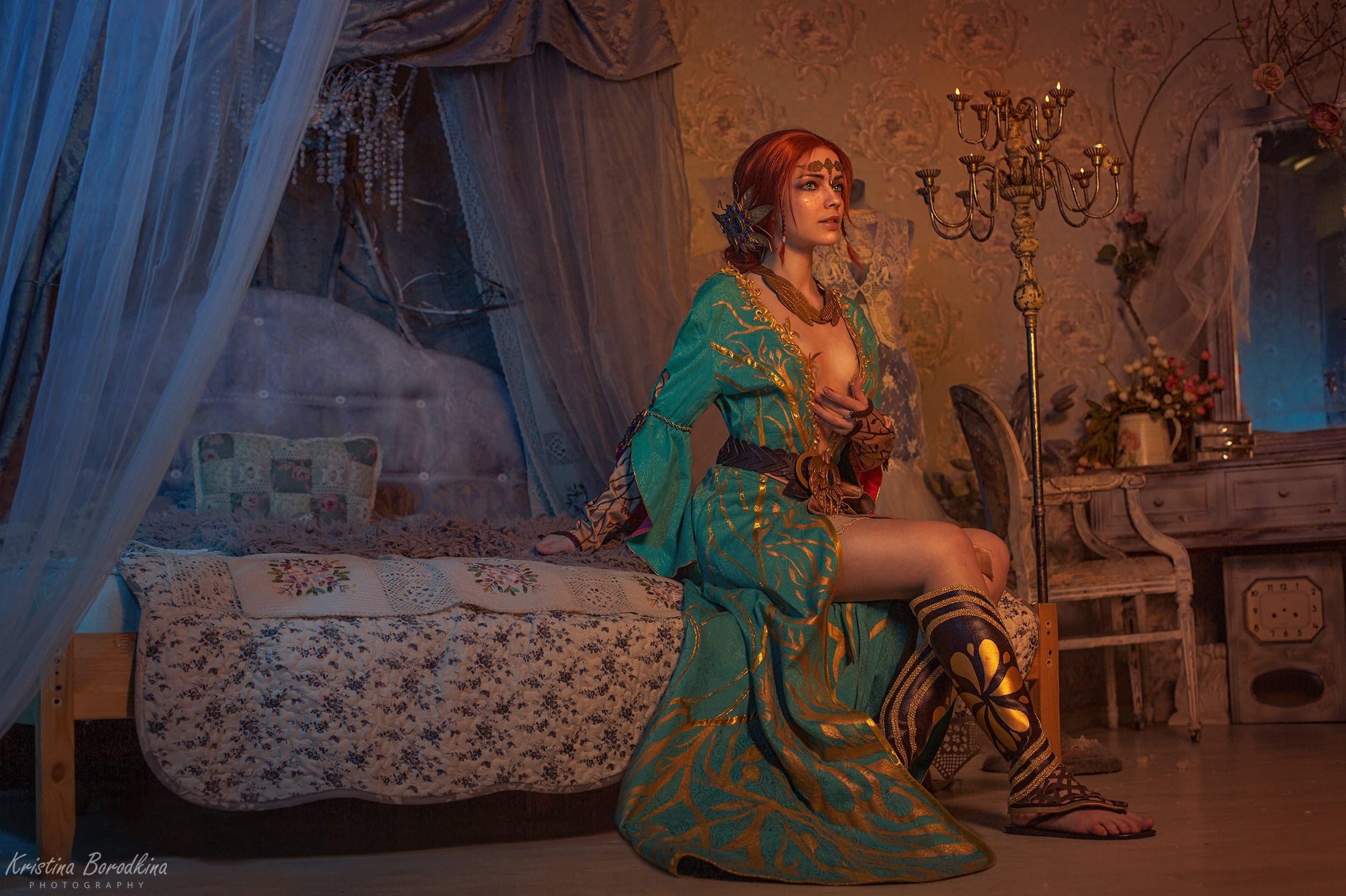 1080P, The Witcher, based on the game, Triss, Kristina Borodkina, girl, HD Wallpaper