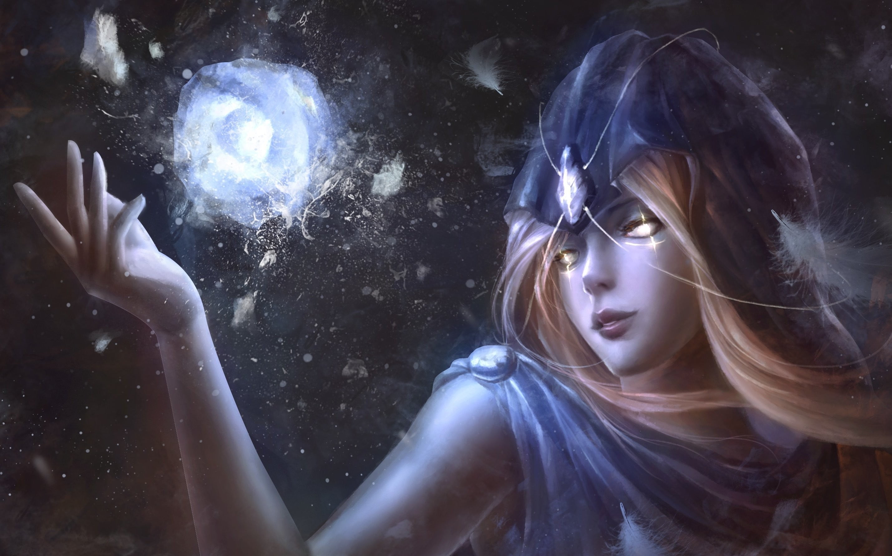 close-up, young adult, woman, childhood, child, 2K, beautiful woman, women, magician, real people, females, night, lifestyles, girls, fantasy art, headshot, HD Wallpaper