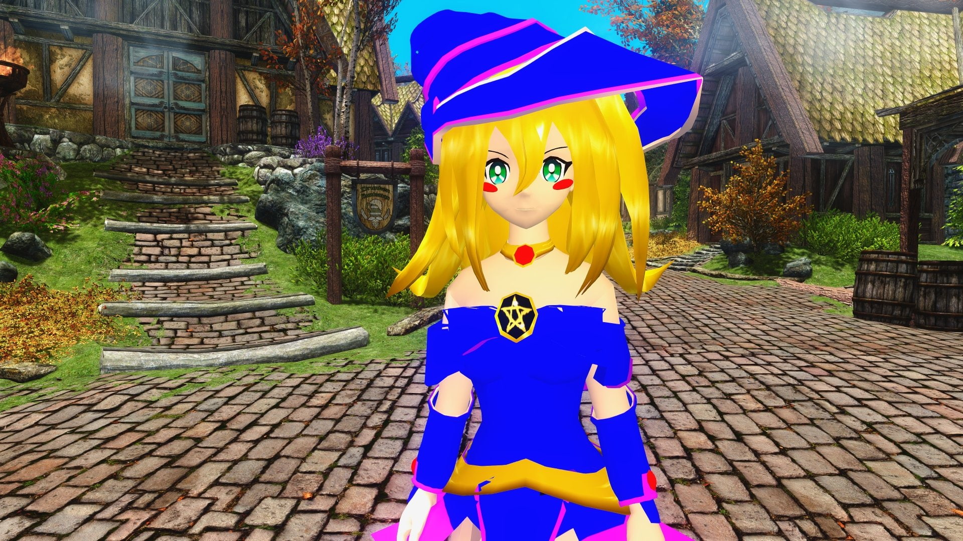 Video Game, Skyrim, Crossover, Dark Magician Girl, 1080P, HD Wallpaper