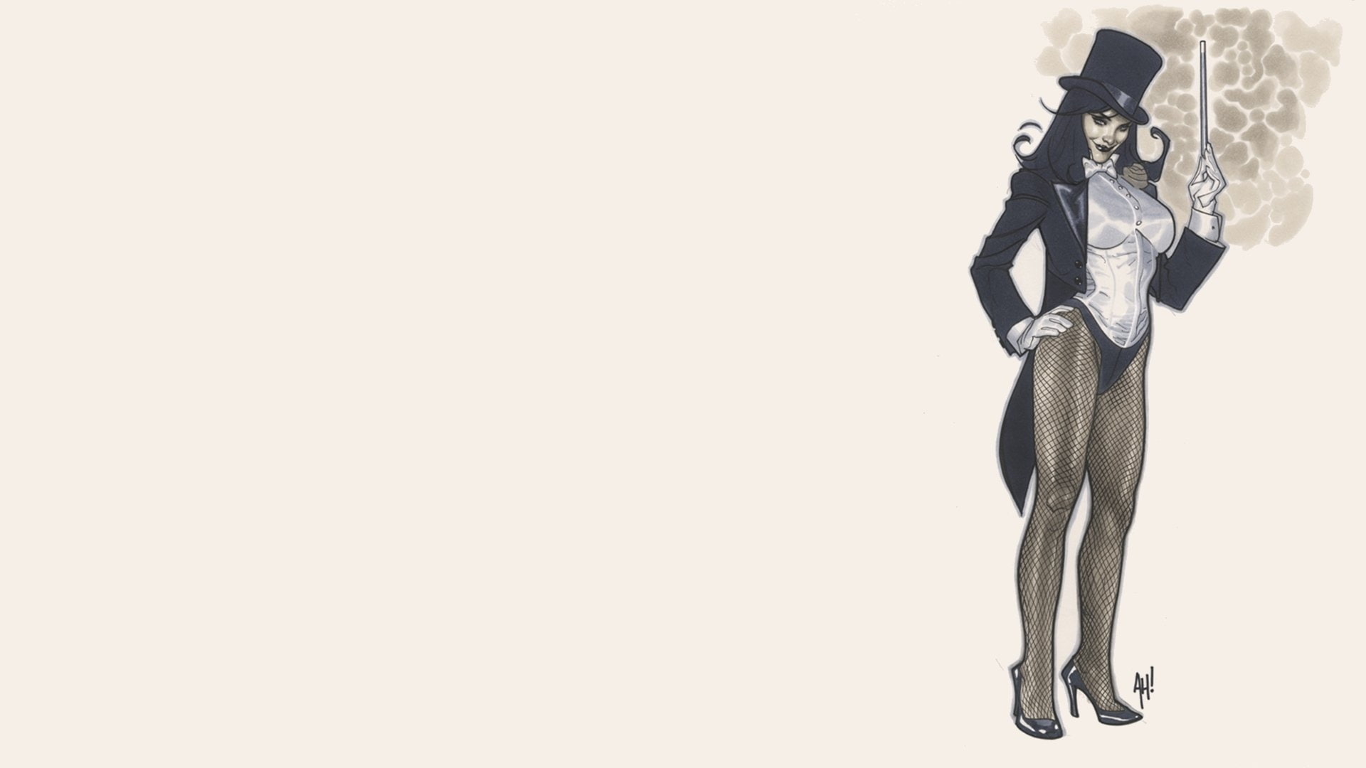Girl, Zatanna, Comics, DC Comics, Glove, Fishnet, Jacket, High Heels, 1080P, Hat, HD Wallpaper