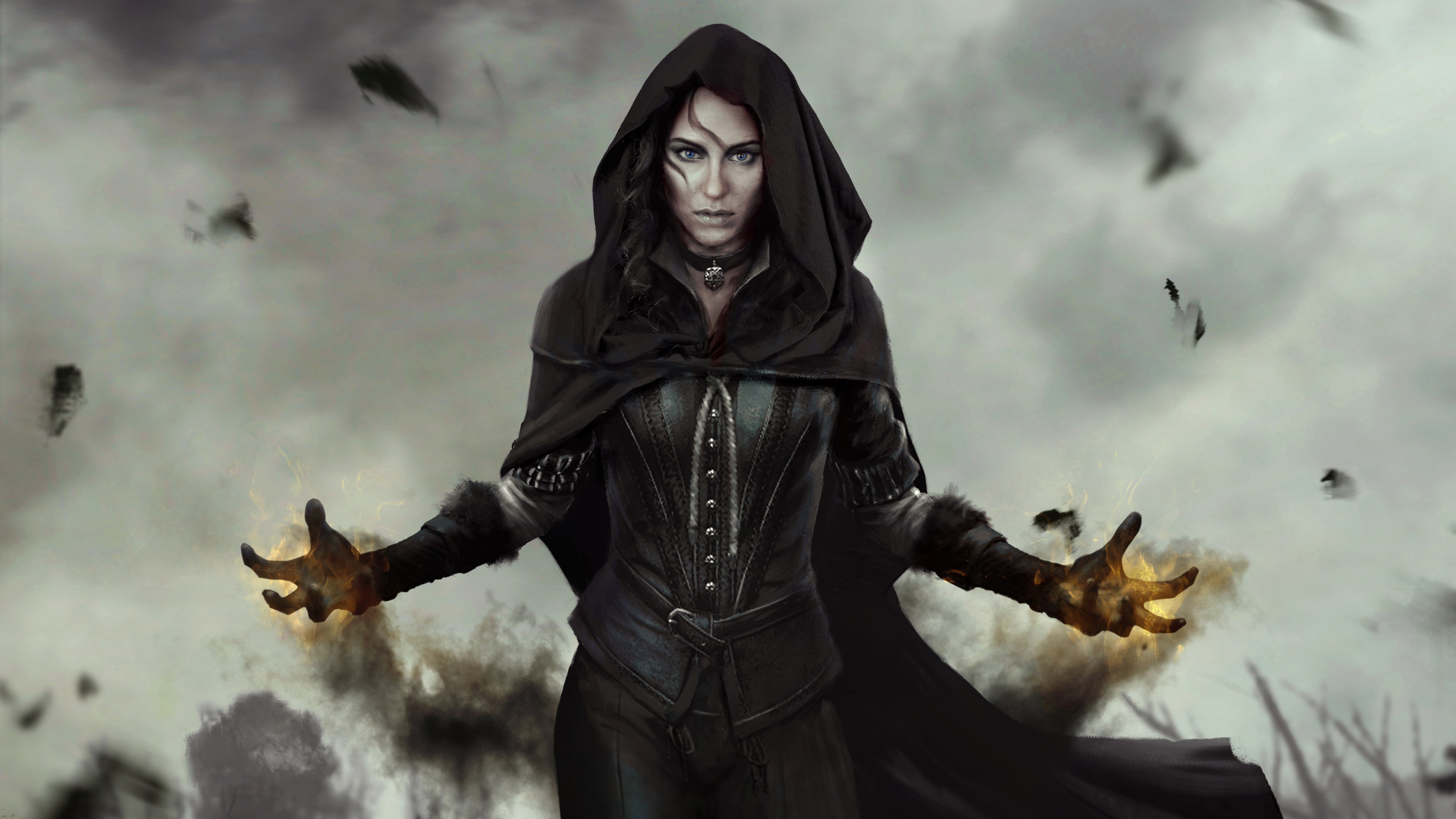 Sorceress, 2K, Witch, Yennefer, Wild Hunt, The Witcher 3, HD Wallpaper