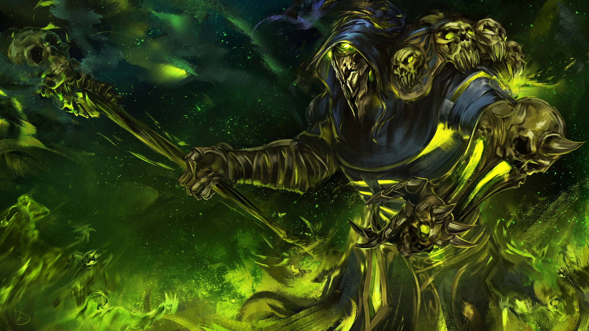 Guild Wars 2, Staff, Necromancer, 1080P, Creepy, Guild Wars, HD Wallpaper