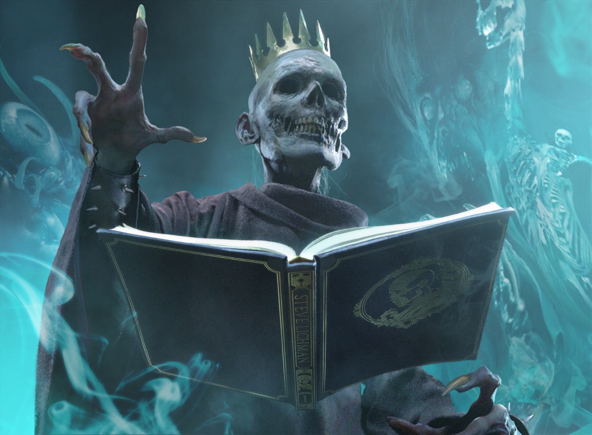 Crown, Book, Dark, 1080P, Creepy, Necromancer, Undead, HD Wallpaper