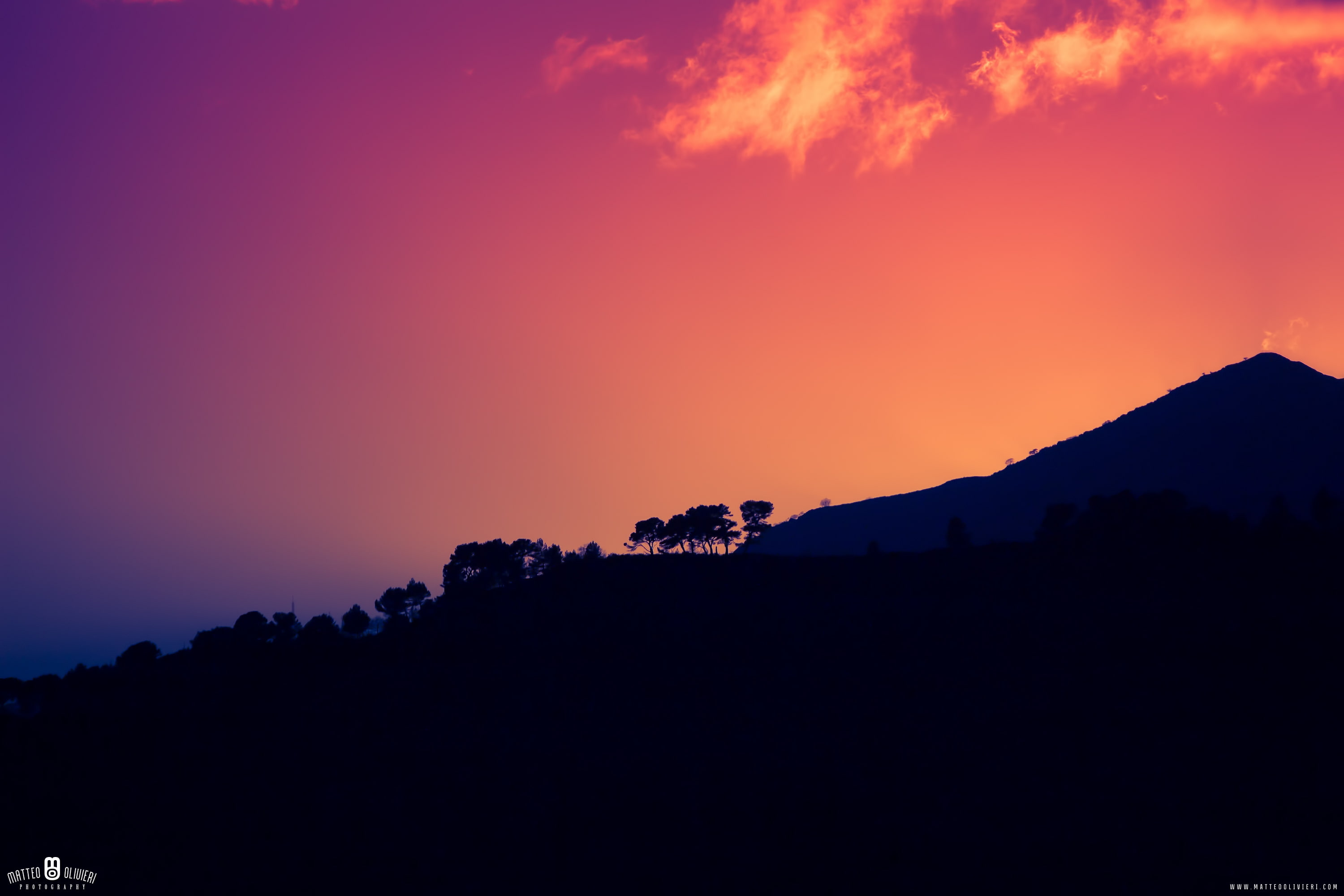Mountains, Dark, Dusk, 2K, Albe, Itlay, HD Wallpaper