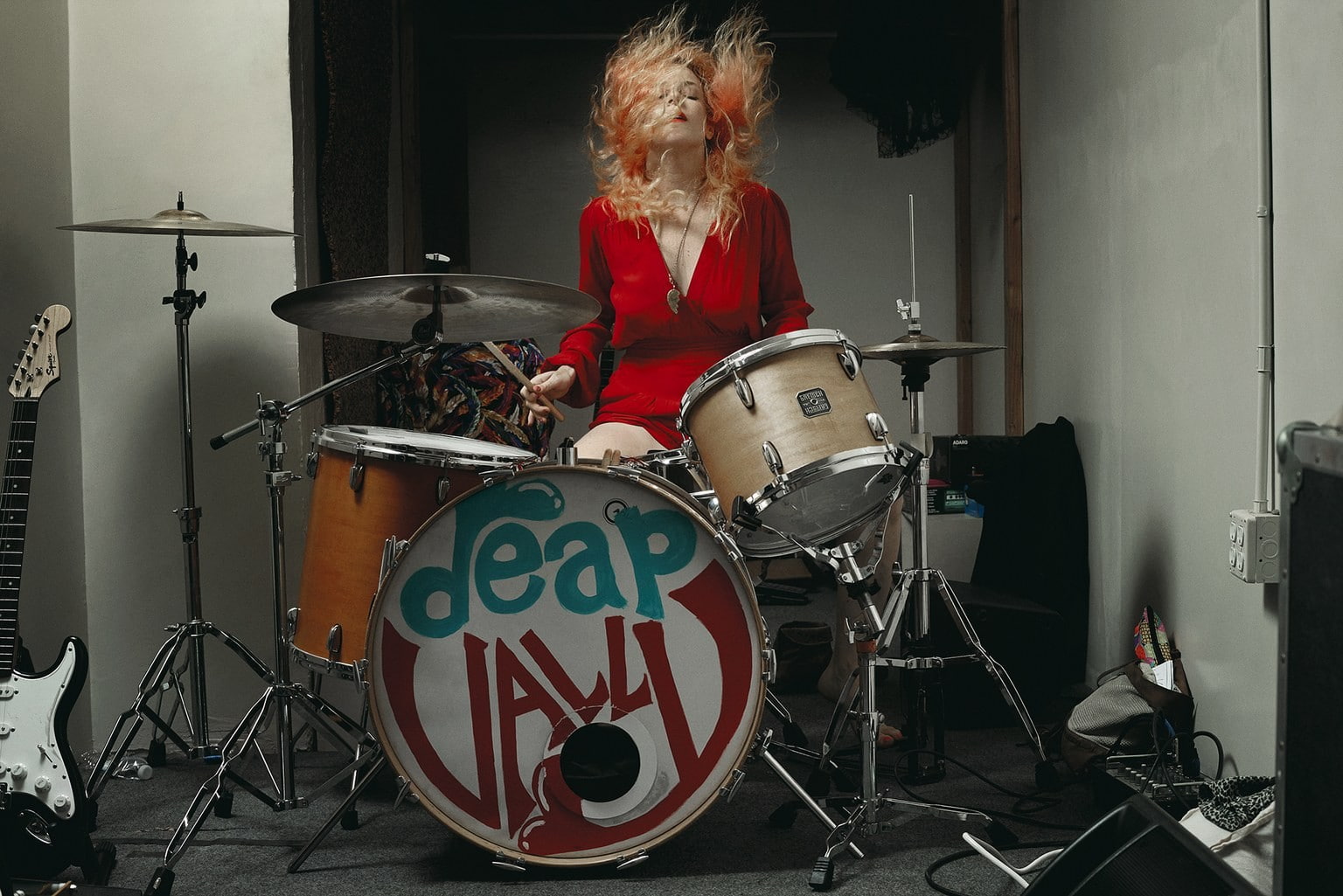 drums, Deap Vally, music, 720P, drumstick, HD Wallpaper