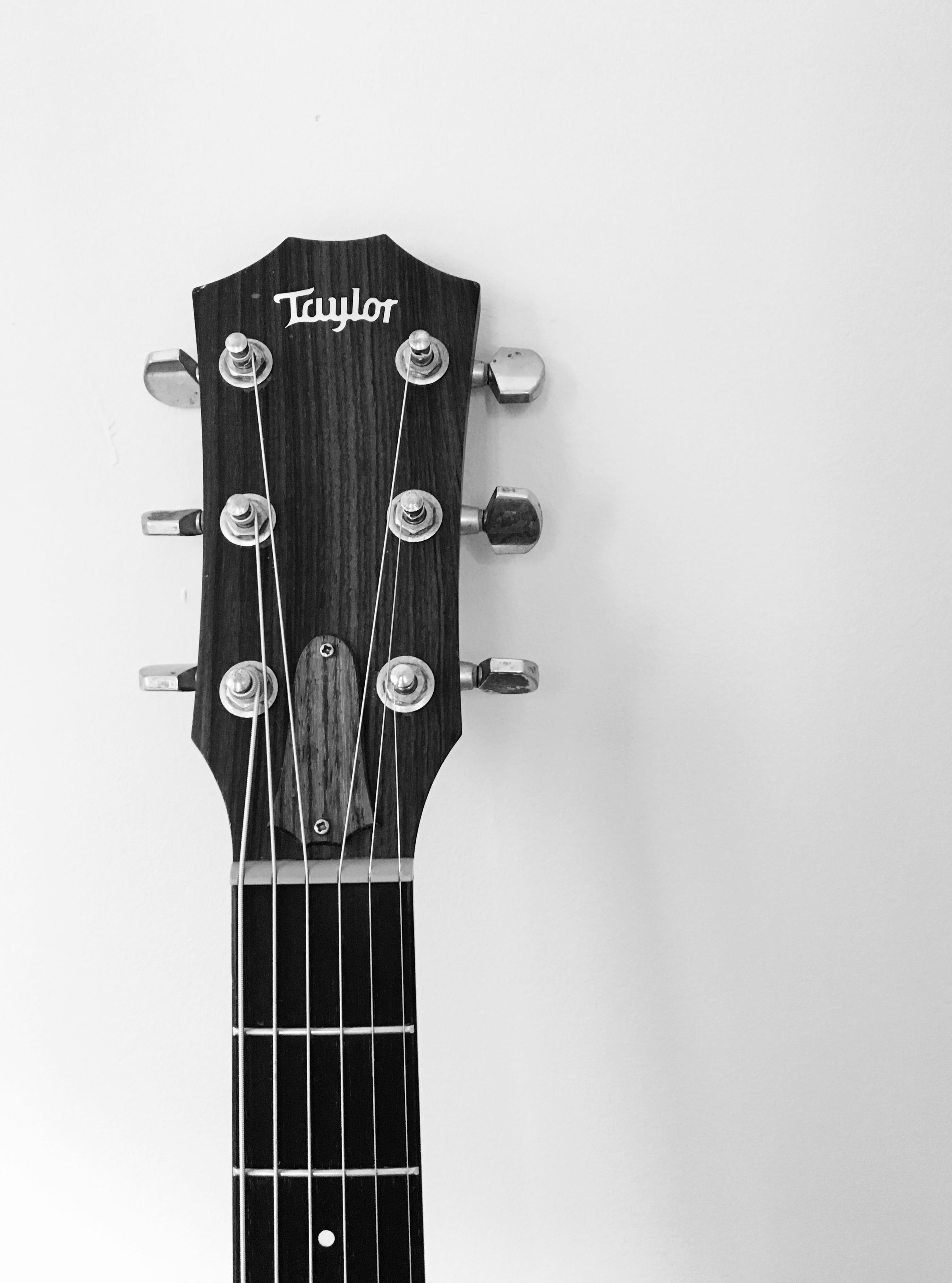 fretboard, text, guitar, indoors, musical equipment, music, no people, musical instrument string, acoustic guitar, wall - building feature, arts culture and entertainment, Phone HD Wallpaper