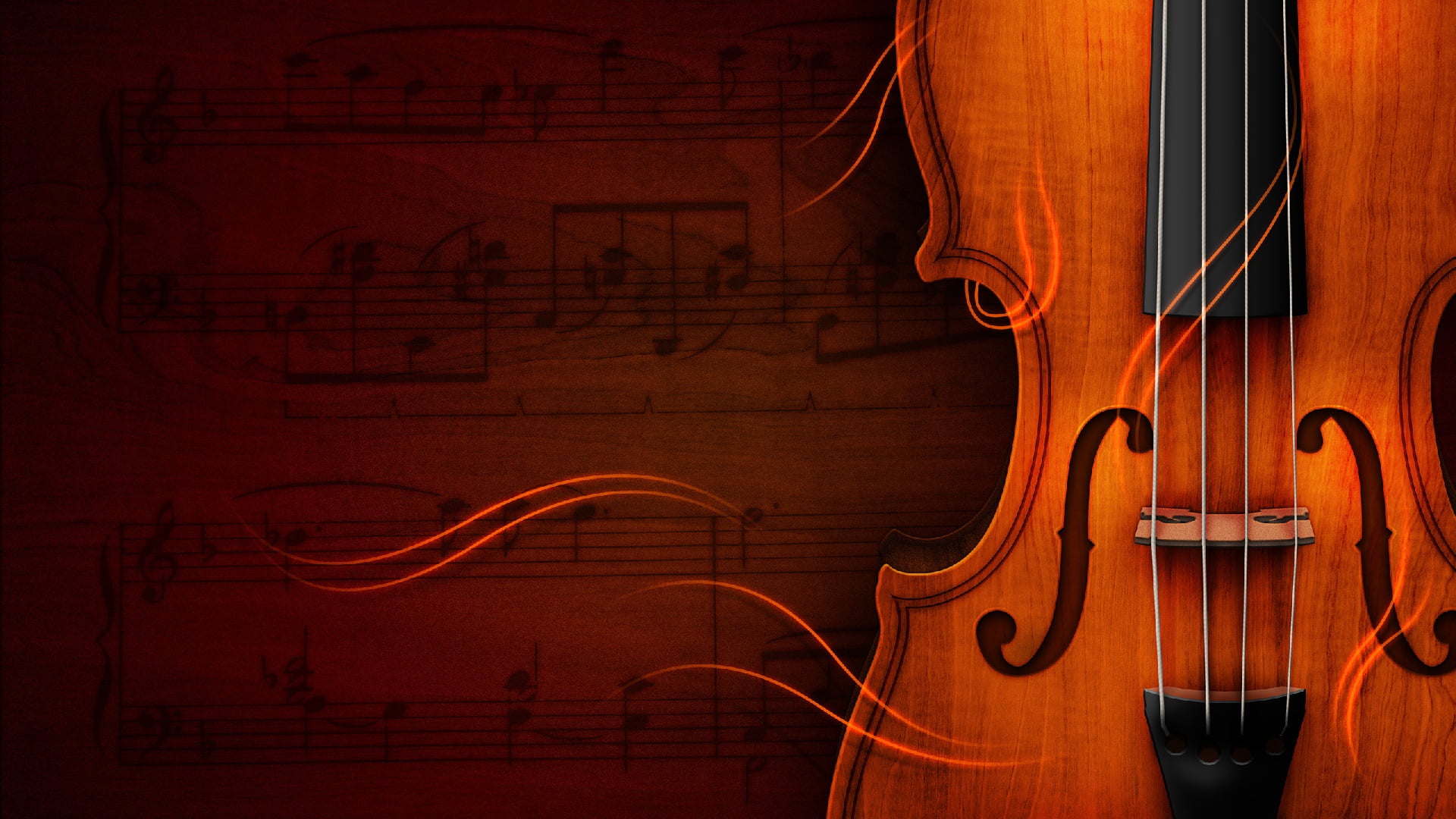 viola, wood - material, cable, violin family, brown, illuminated, sheer music, string instrument, close-up, 1080P, string, violone, guitar, no people, HD Wallpaper