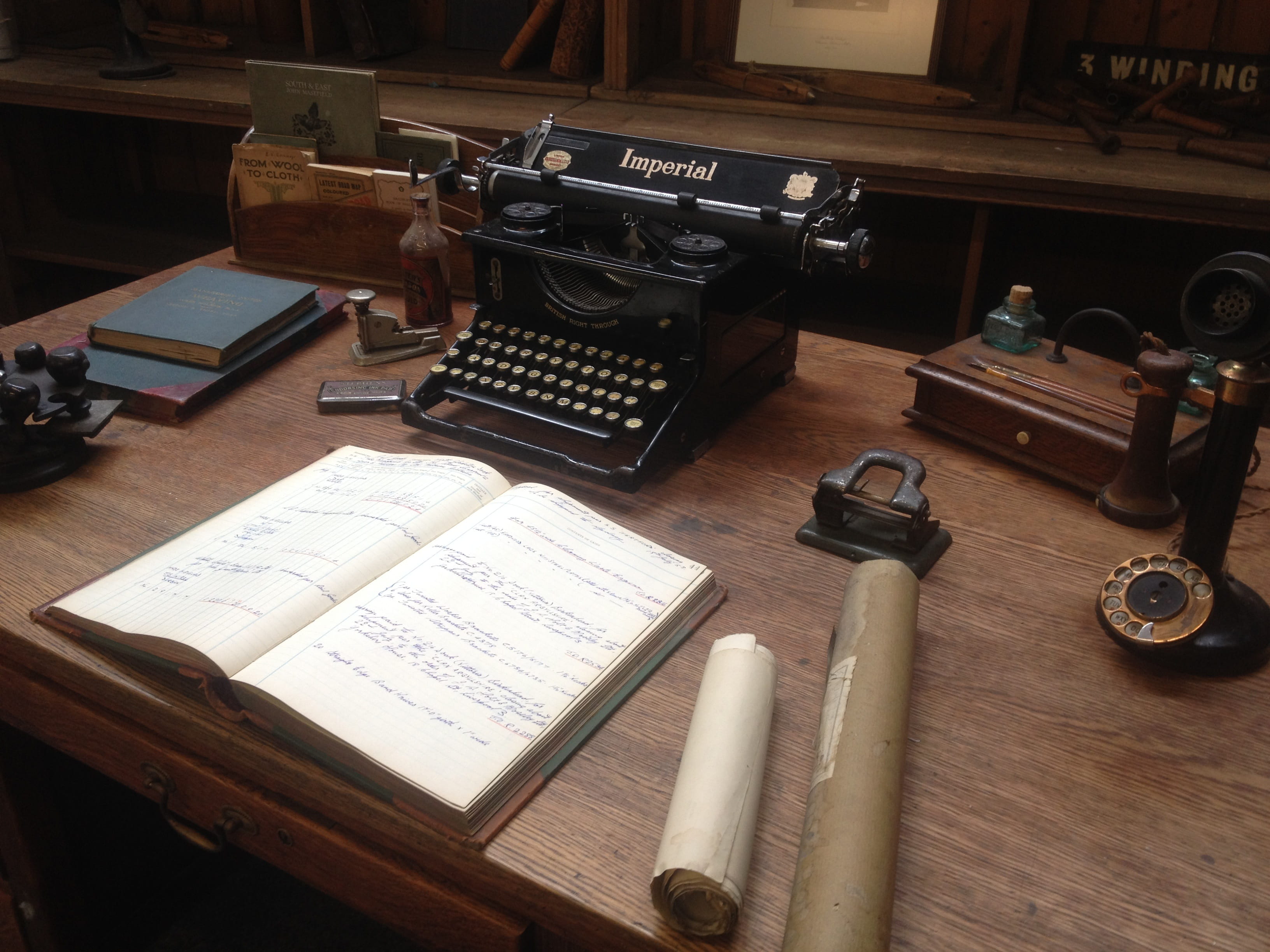 technology, table, near, Imperial, communication, vintage, book, sheet music, edwardian english room, music, wood - material, indoors, wooden desk, antique, HD Wallpaper
