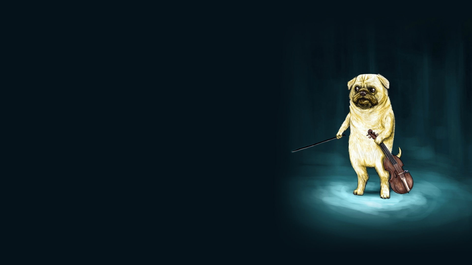 Adventure Time, Jake the Dog, Jake, animals, musical instrument, pug, 1080P, humor, violin, minimalism, HD Wallpaper