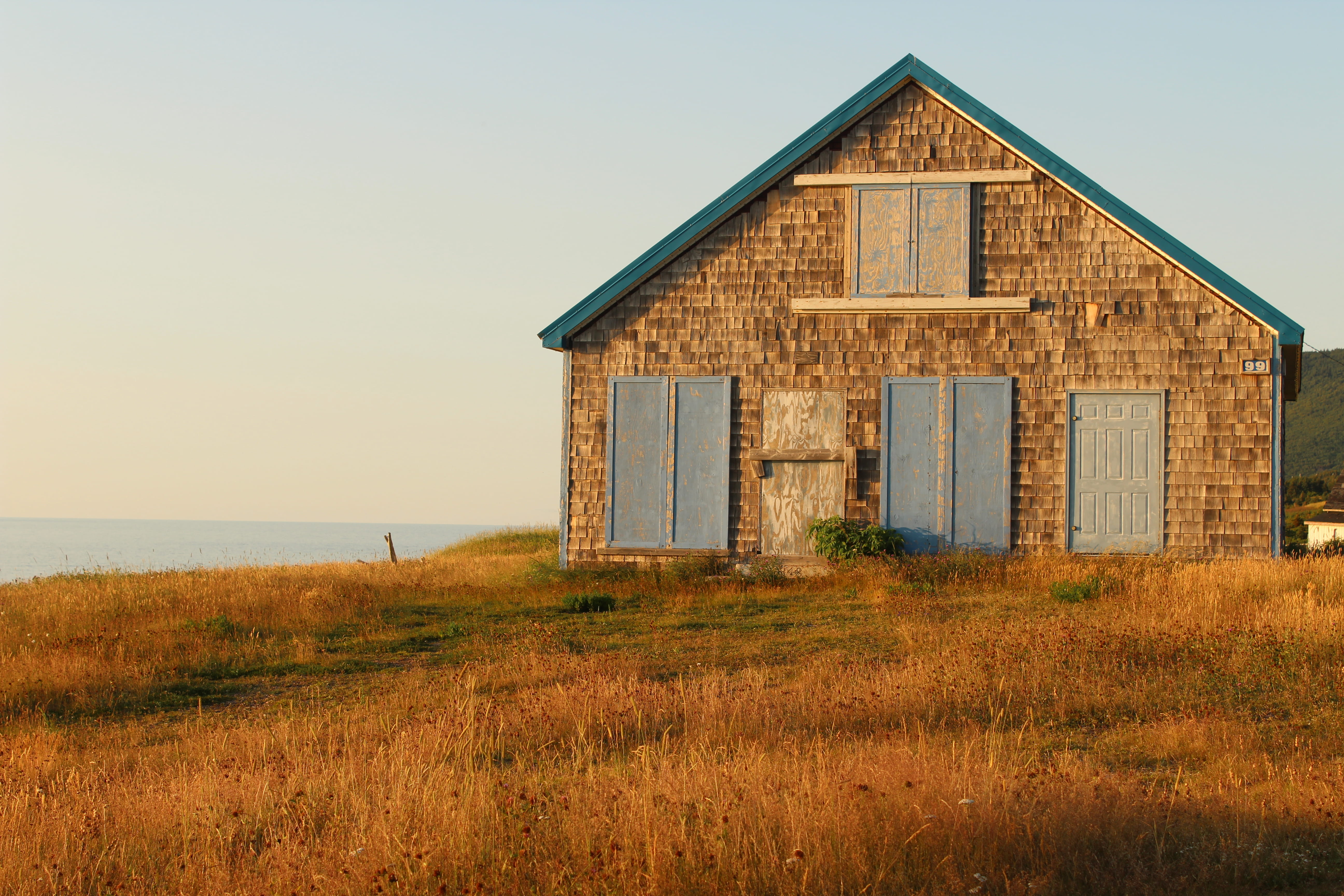 plant, tranquil scene, abandoned, built structure, no people, water, outdoors, land, sunset, architecture, sky, cap breton, non-urban scene, scenics - nature, HD Wallpaper