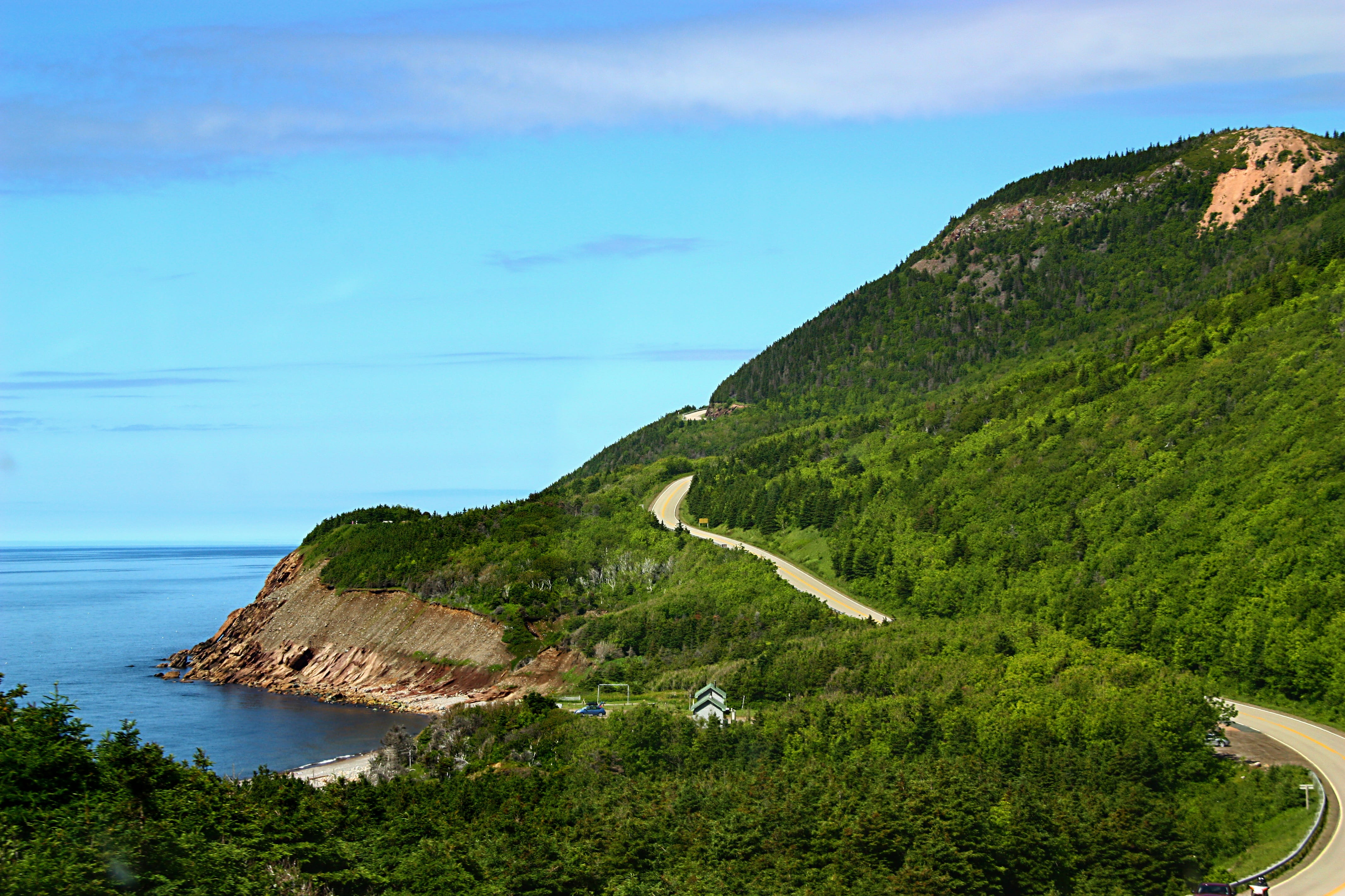 landscape, cape breton, growth, trip, windy, nature, plant, driving, non-urban scene, convertible, scenic, drive, mountain, water, green color, land, tour, HD Wallpaper