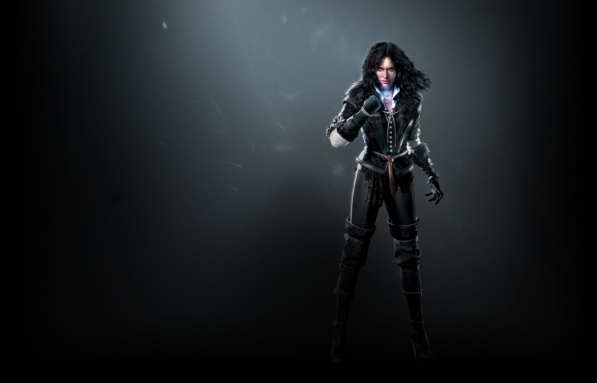  front view, indoors, evil, young adult, 1080P, fantasy, women, technology, spooky, people, long hair, full length, spotlight, horror, The Wild Hunt, HD Wallpaper